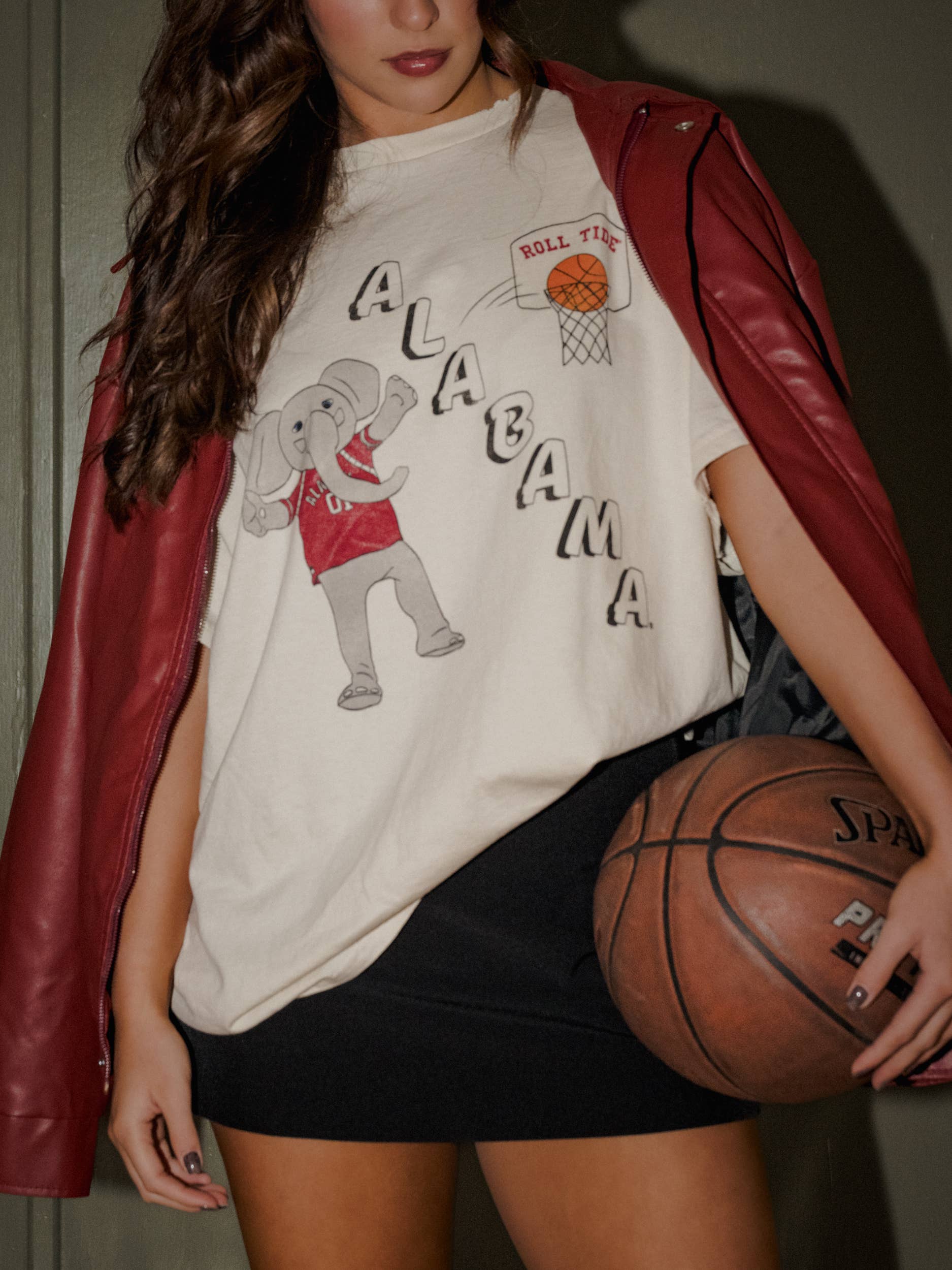 Bama Crimson Tide Retro Basketball Off White Thrifted Tee Hoodie, Sweatshirt | PodTeesHub.com
