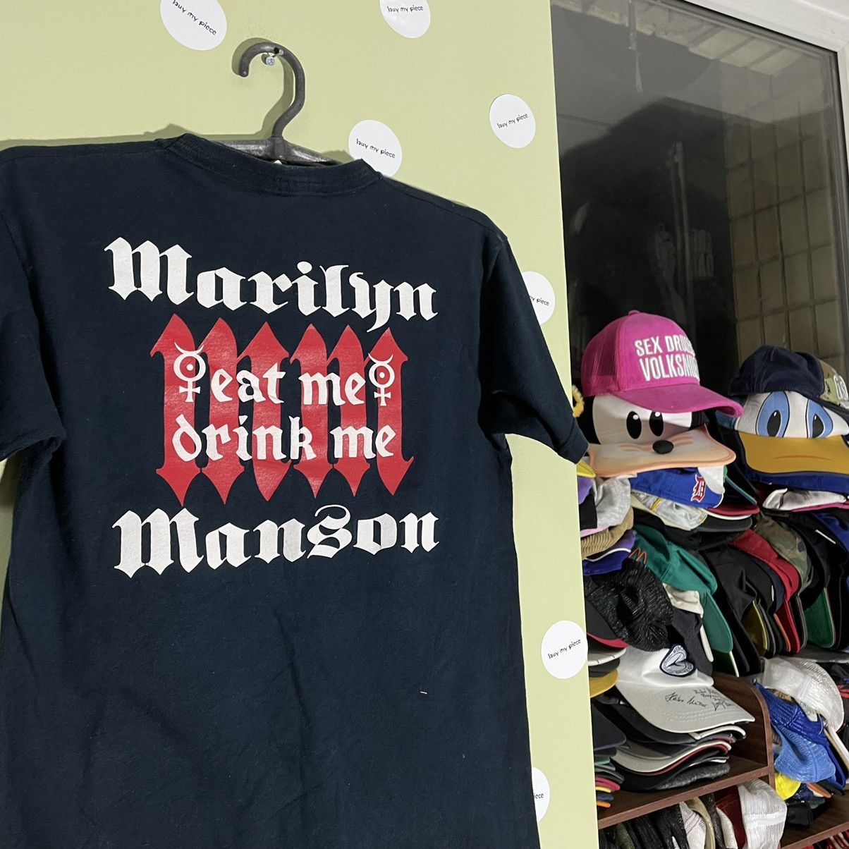 Band Tees Vintage Y2k Marilyn Manson Face Horror Band Rock Streetwear Hoodie, Sweatshirt | PodTeesHub.com