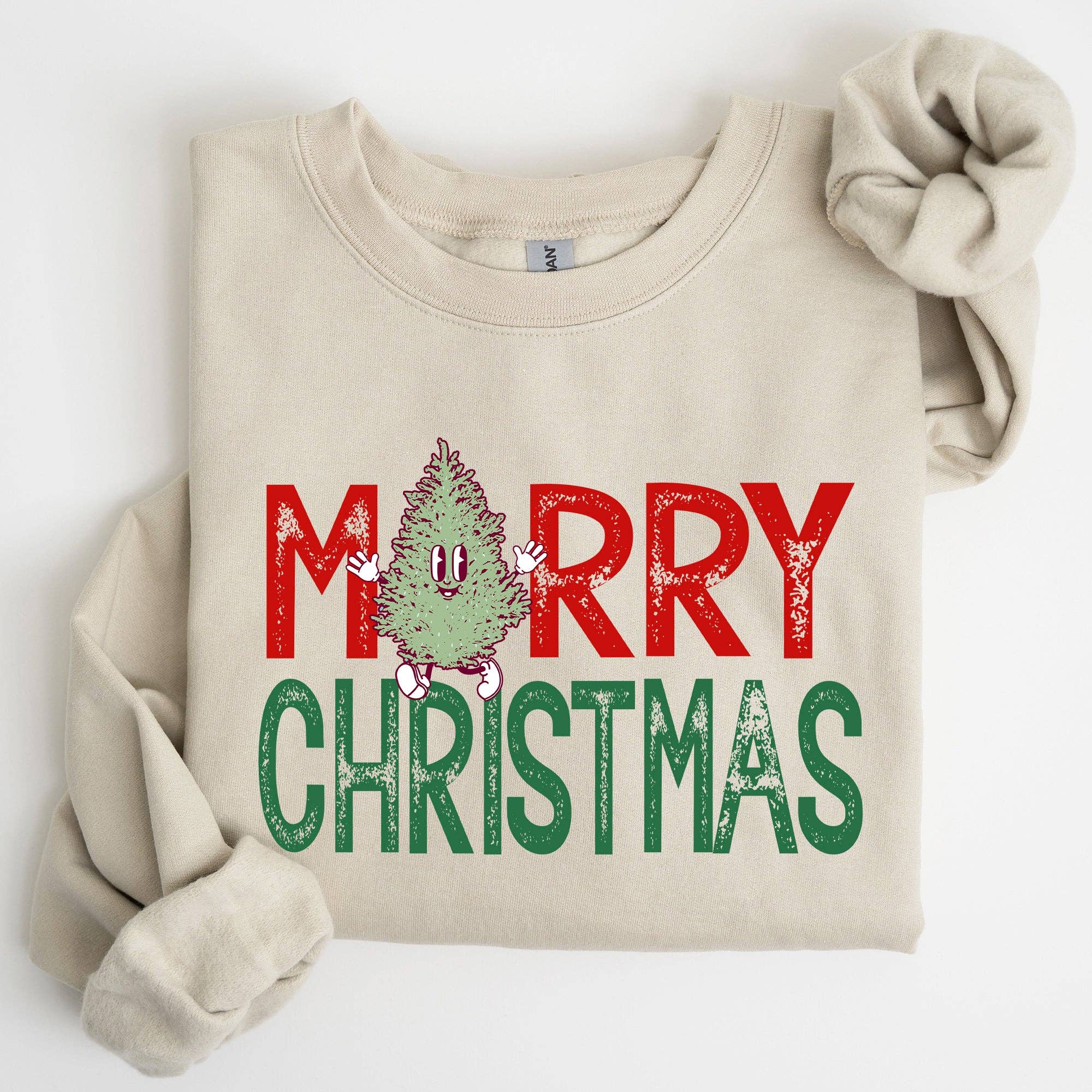 Merry Christmas Tree, Funny Vintage, Retro Xmas Sweatshirt T-Shirts, Hoodie | PodTeesHub.com