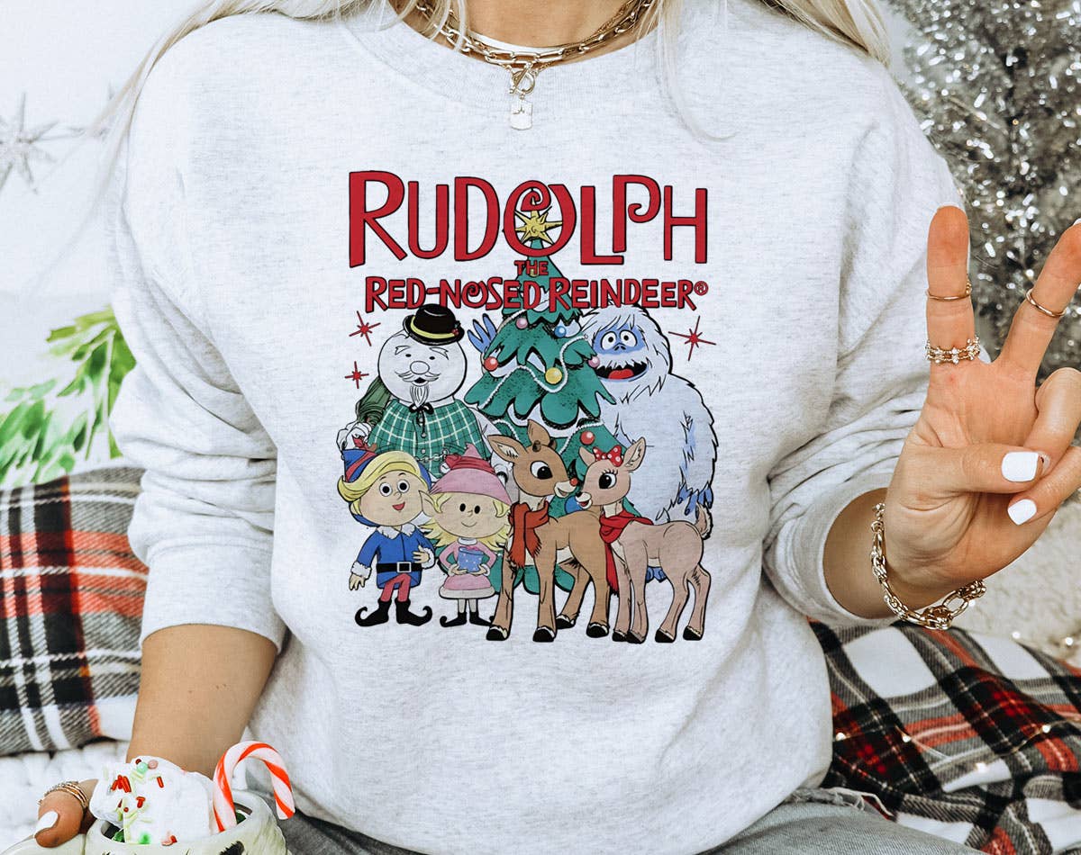Rudolph Frosty Snowman Santa - Classic Christmas Sweatshirt T-Shirts, Hoodie | PodTeesHub.com