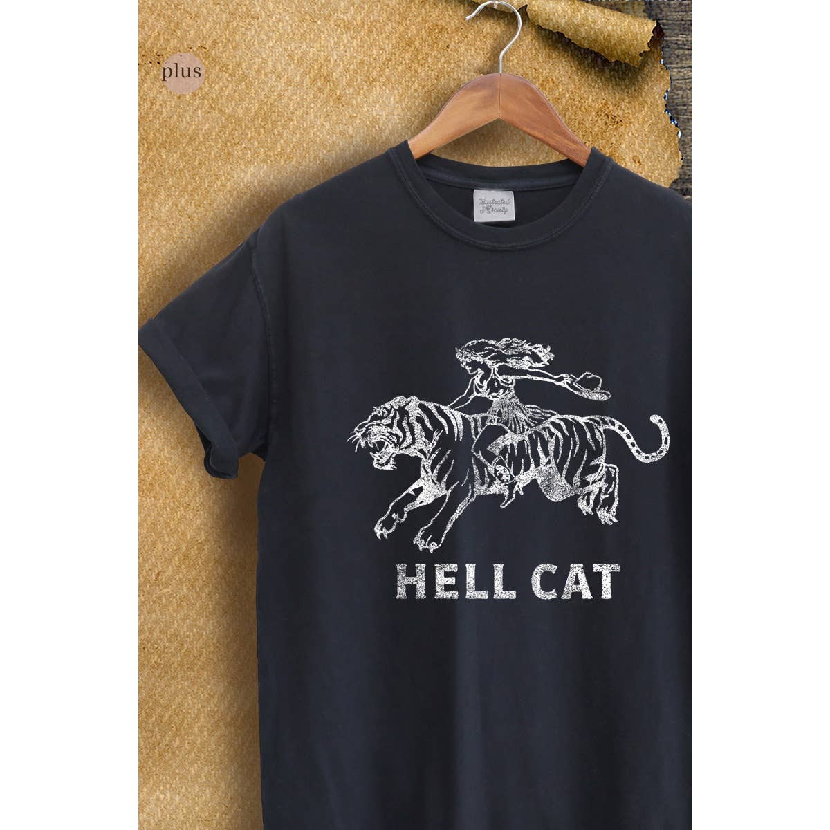 Hell Cat Western Vintage Graphic Plus Tee Hoodie, Sweatshirt | PodTeesHub.com