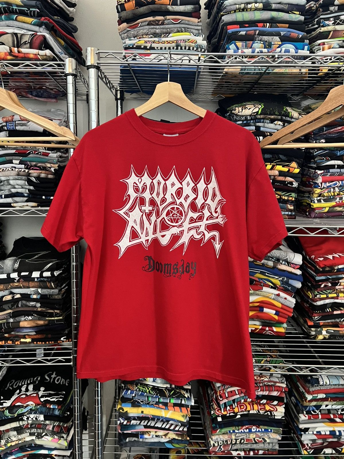 Band Tees 90s Morbid Angel Doomsday Celebration Metal Art Tee Hoodie, Sweatshirt | PodTeesHub.com
