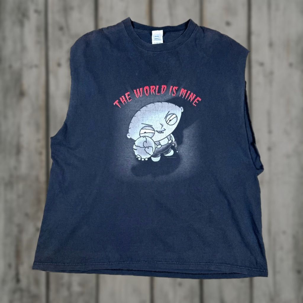 Vintage Delta Family Guy Shirt Mens Xl Black Stewie The World Is Mine Cartoon 2005 Hoodie, Sweatshirt | PodTeesHub.com