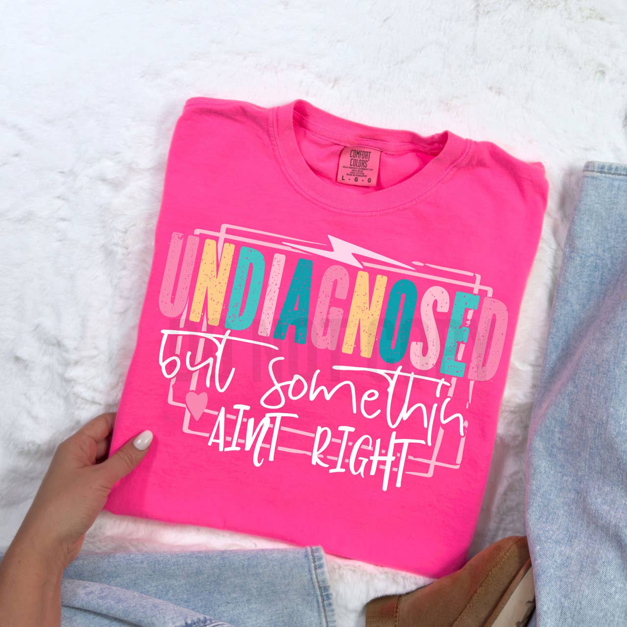 Undiagnosed But Somethin Ain't Right Tee Hoodie, Sweatshirt | PodTeesHub.com