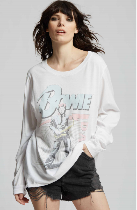 301688 - 530 David Bowie Zebra Ls Tee Hoodie, Sweatshirt | PodTeesHub.com