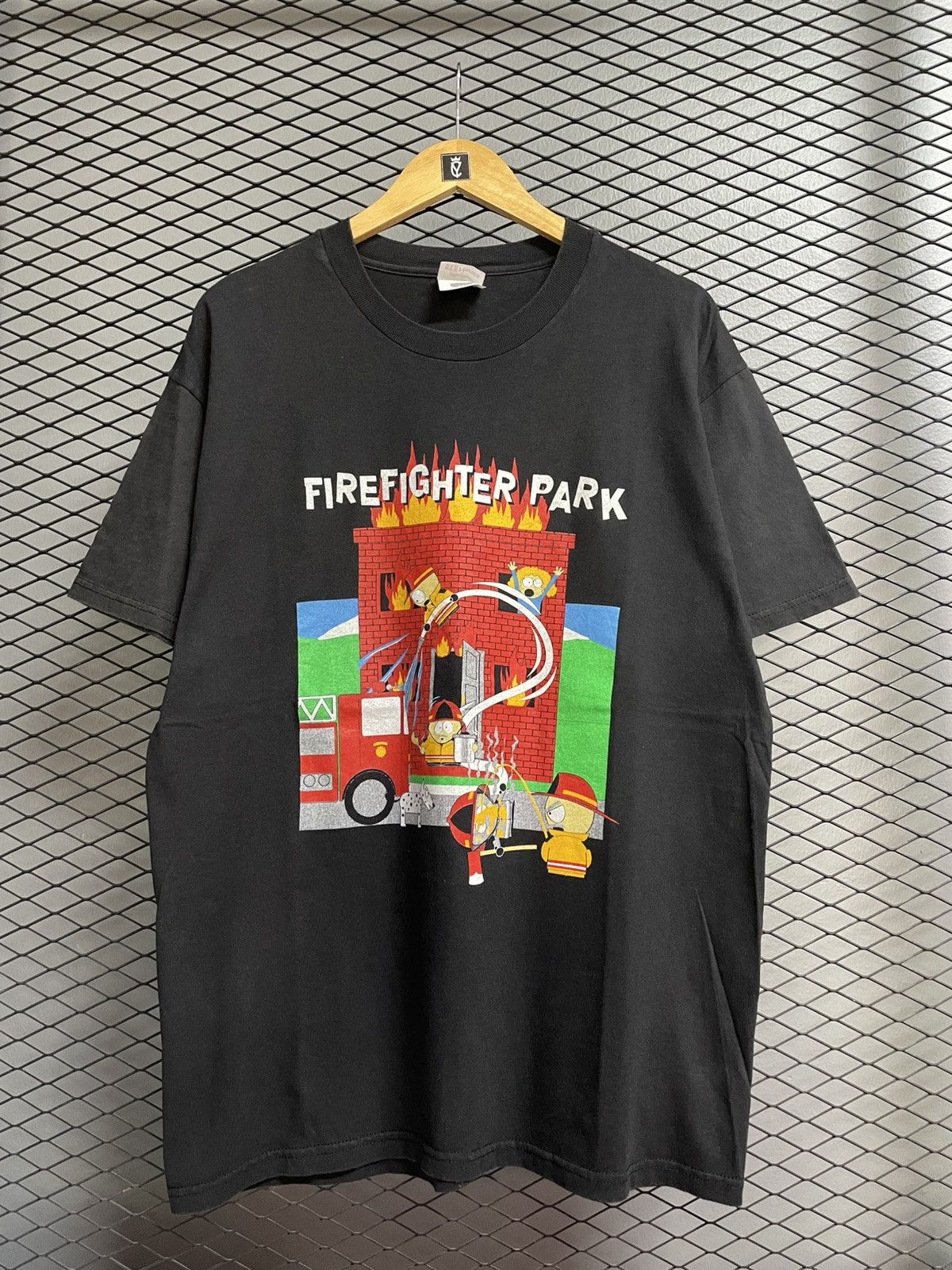 Other Vintage 90s South Park Firefighter Park T Shirt Hoodie, Sweatshirt | PodTeesHub.com
