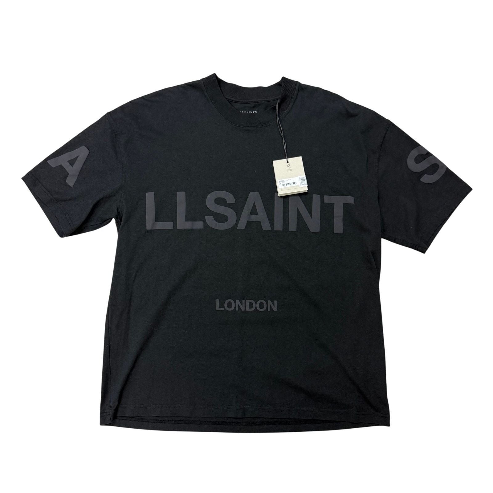 Allsaints Biggy Crew Neck Tee Black Hoodie, Sweatshirt | PodTeesHub.com