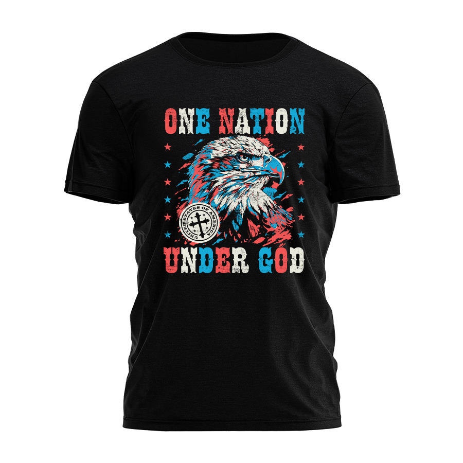 One Nation Under God - Eagle Tee - 2702 Hoodie, Sweatshirt | PodTeesHub.com