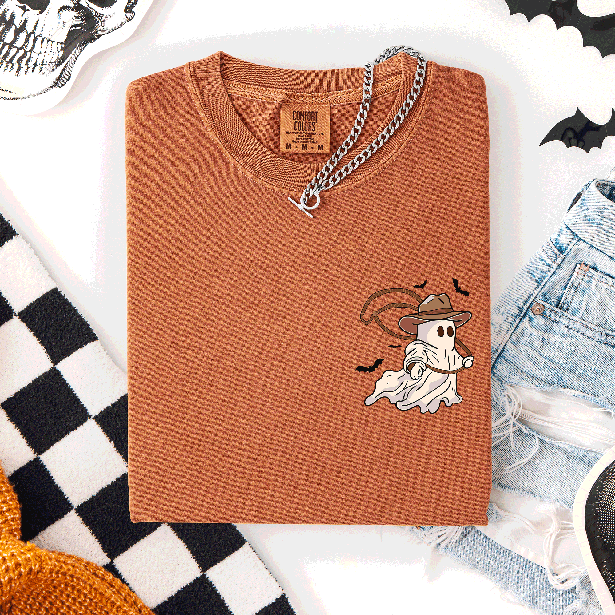 Cowboy Ghost, Lasso, Halloween Western, Country T-Shirt Hoodie, Sweatshirt | PodTeesHub.com