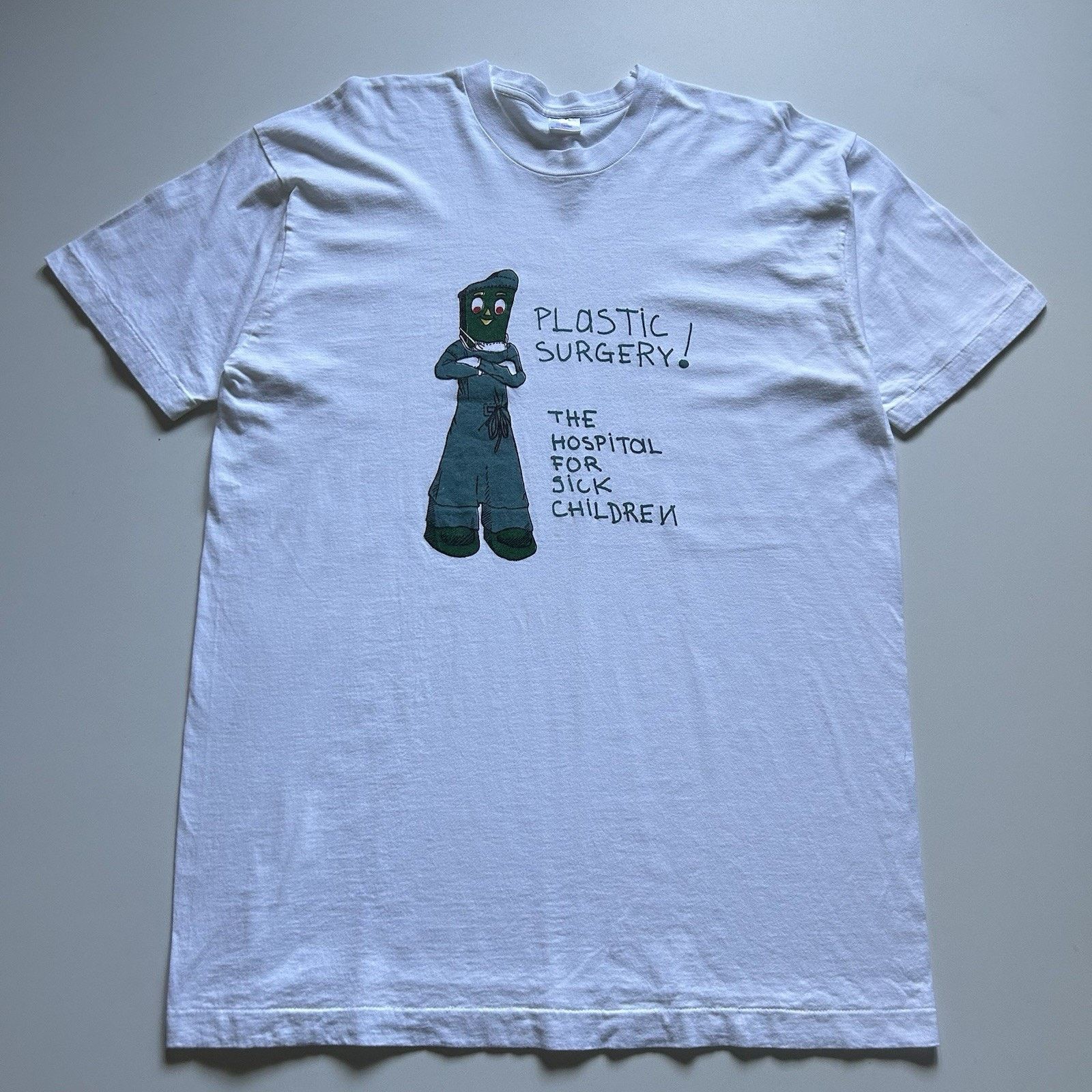 Fruit Of The Loom Vintage 90s Gumby T Shirt Xxl Plastic Surgery Hospital Rare Hoodie, Sweatshirt | PodTeesHub.com