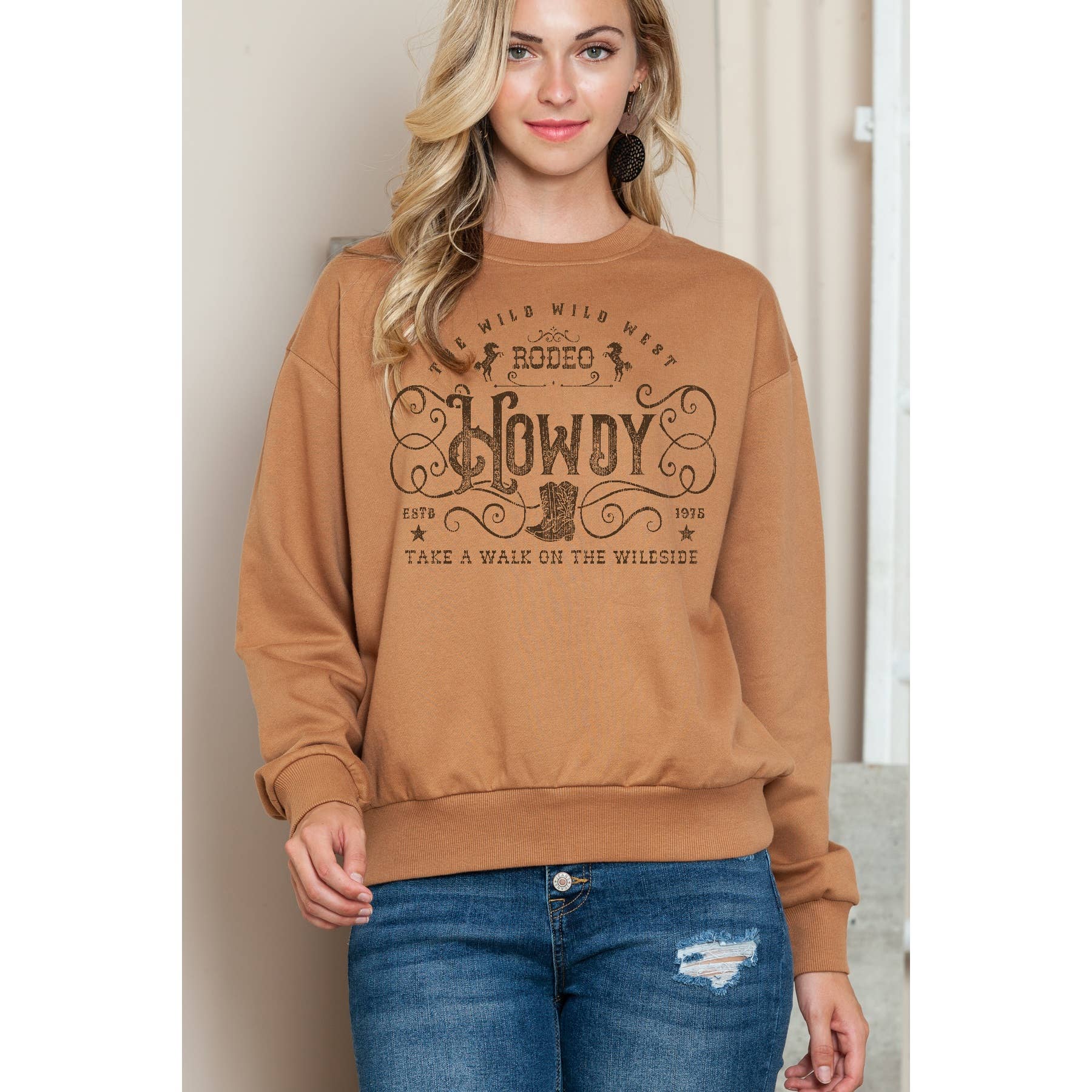 Howdy Rodeo - Crewneck Sweatshirt T-Shirts, Hoodie | PodTeesHub.com