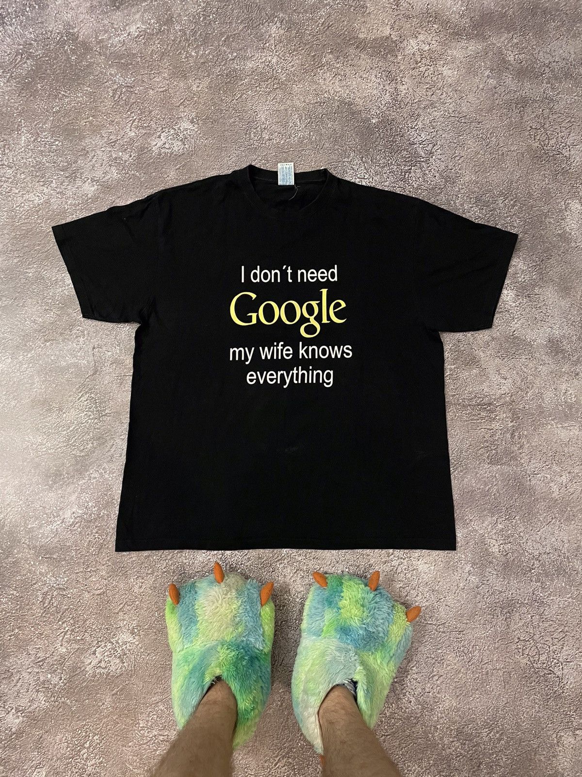 Vintage 90s Humor Tee I Dont Need Google Wife Buymystuff Hoodie, Sweatshirt | PodTeesHub.com