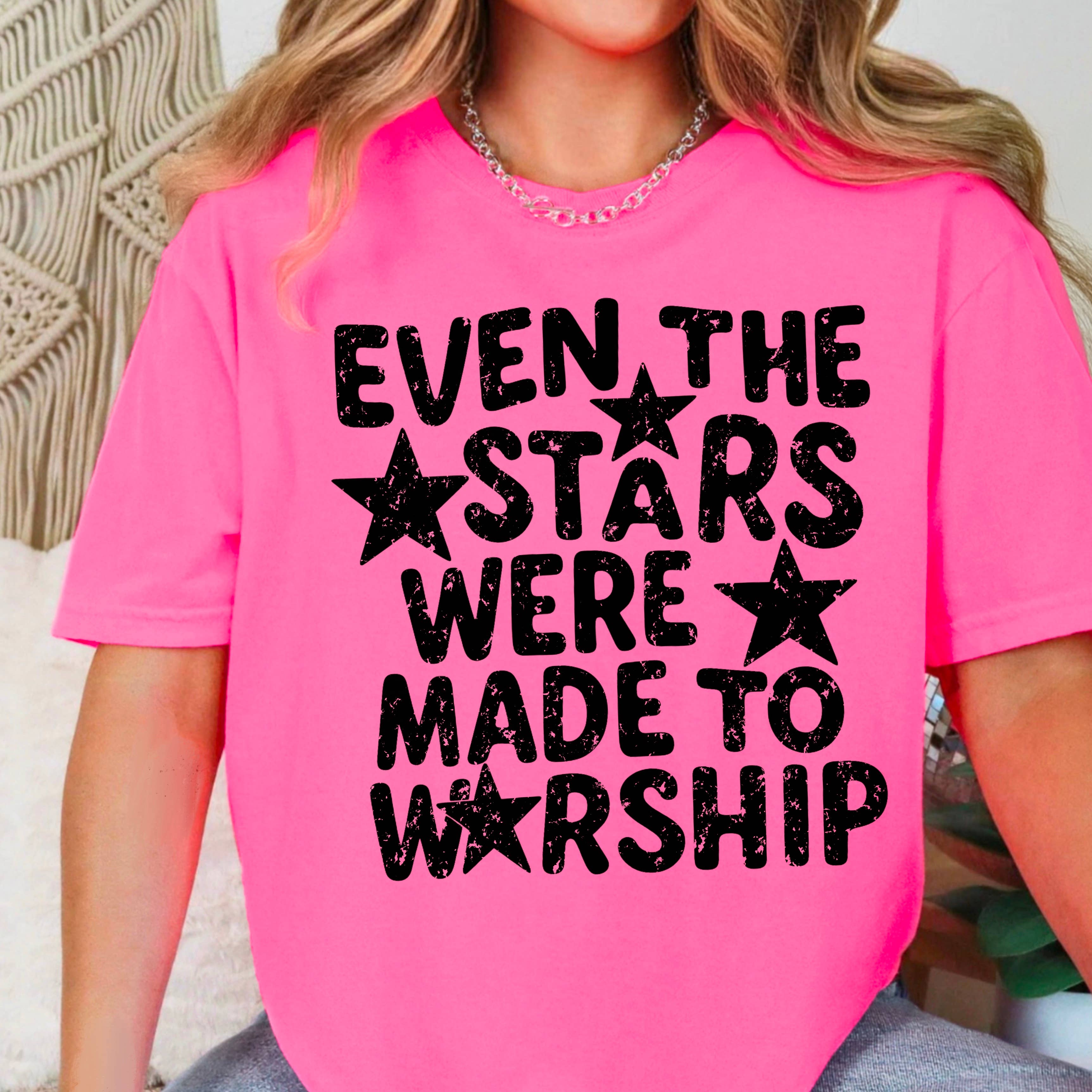Even the Stars Were Made Christian Graphic T-Shirt | Gildan Hoodie, Sweatshirt | PodTeesHub.com
