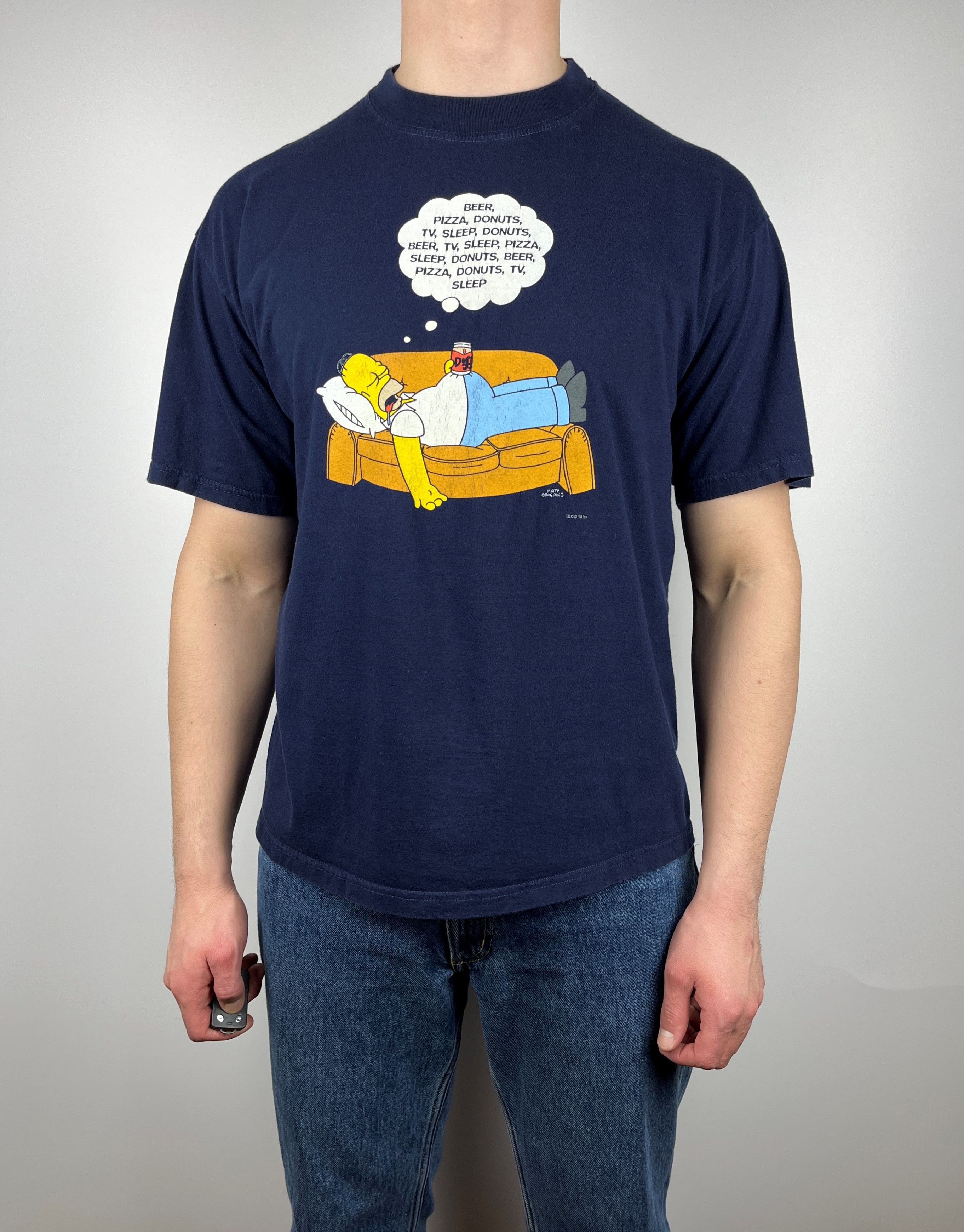 Vintage 90 S The Simpson 1998 Fox Film Homer Sleep T Shirt Hoodie, Sweatshirt | PodTeesHub.com