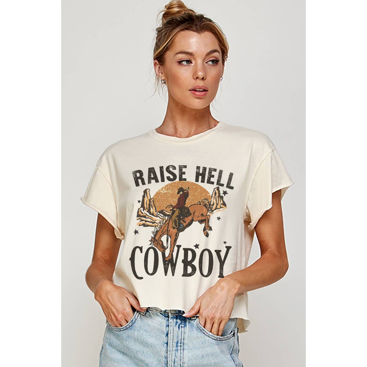 Raise Hell Cowboy Graphic Tee Hoodie, Sweatshirt | PodTeesHub.com