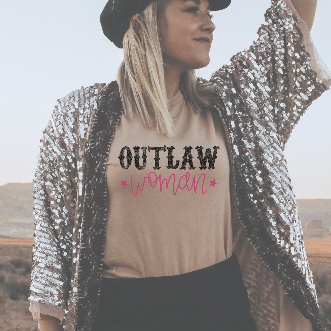 Outlaw Woman Western Country Graphic Tee Hoodie, Sweatshirt | PodTeesHub.com