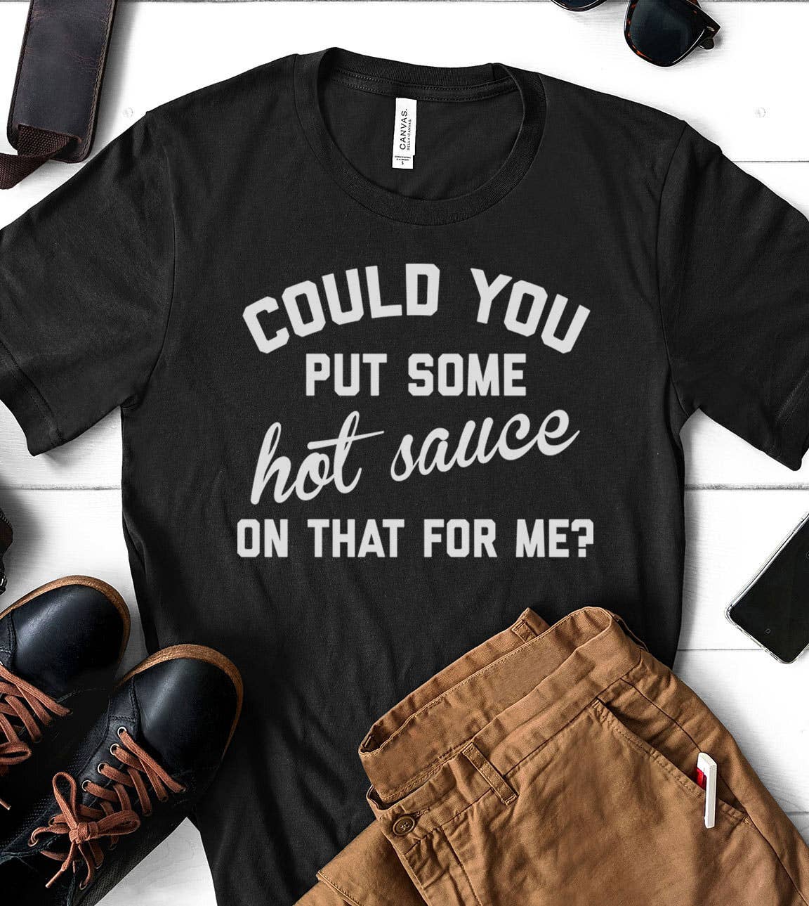 Could You Put Some Hot Sauce - Fun Food Hot Sauce T-Shirt Hoodie, Sweatshirt | PodTeesHub.com