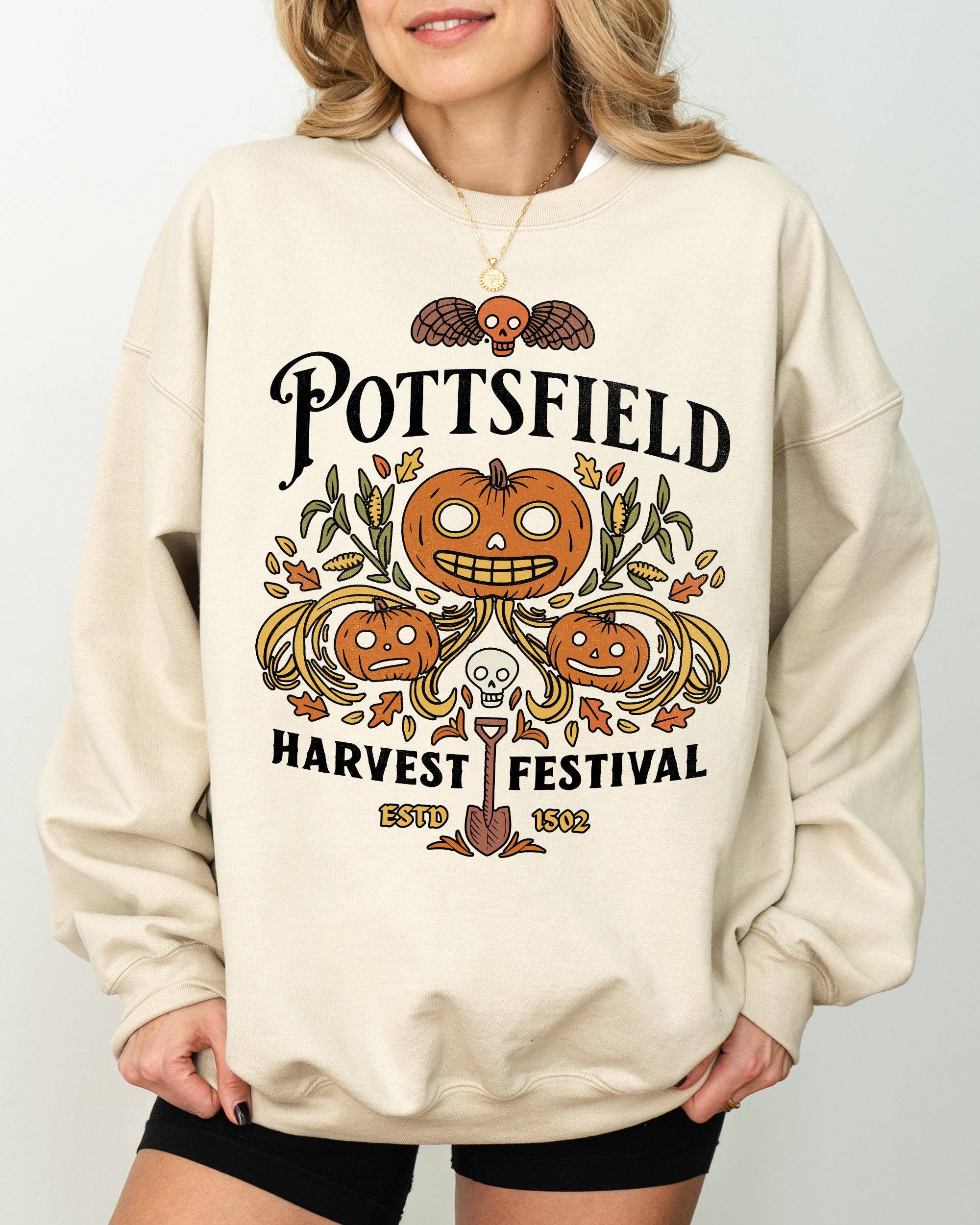 Pottsfield, Harvest Festival, Funny,  Halloween Sweatshirt T-Shirts, Hoodie | PodTeesHub.com