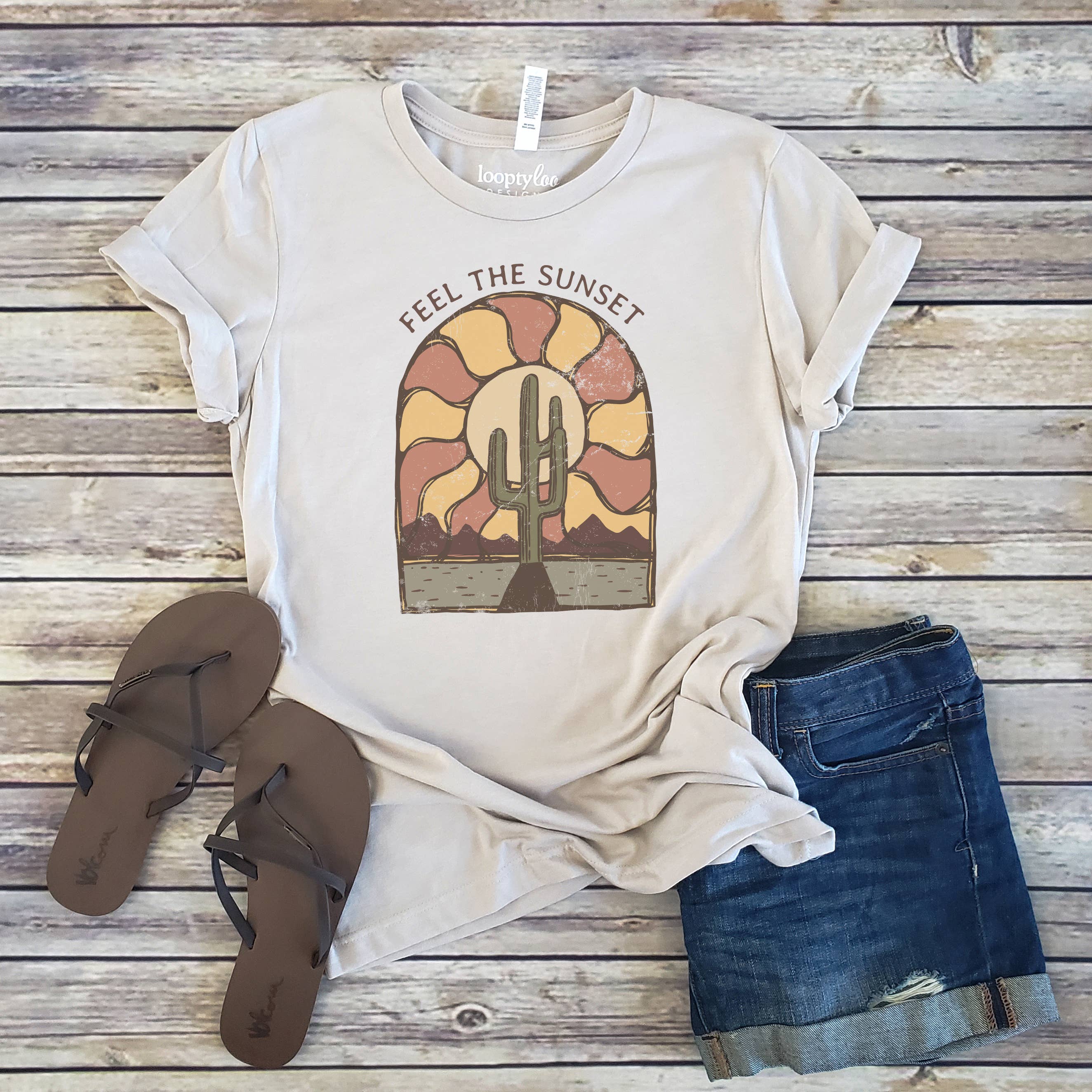 Feel the Sunset Tee | Outdoor | Sizes XS-2XL Hoodie, Sweatshirt | PodTeesHub.com