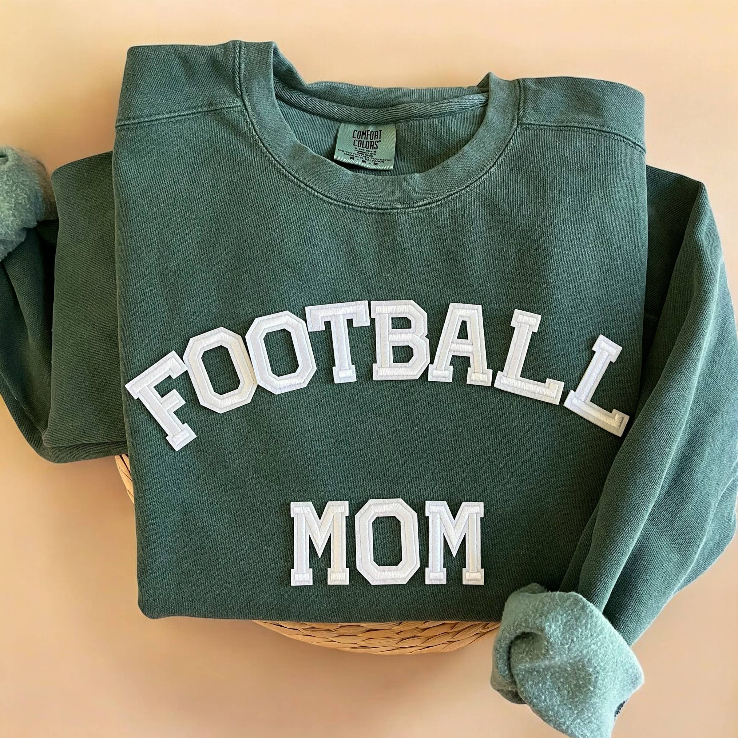Comfort Colors® Football Mom Sweatshirt, Football Apparel T-Shirts, Hoodie | PodTeesHub.com