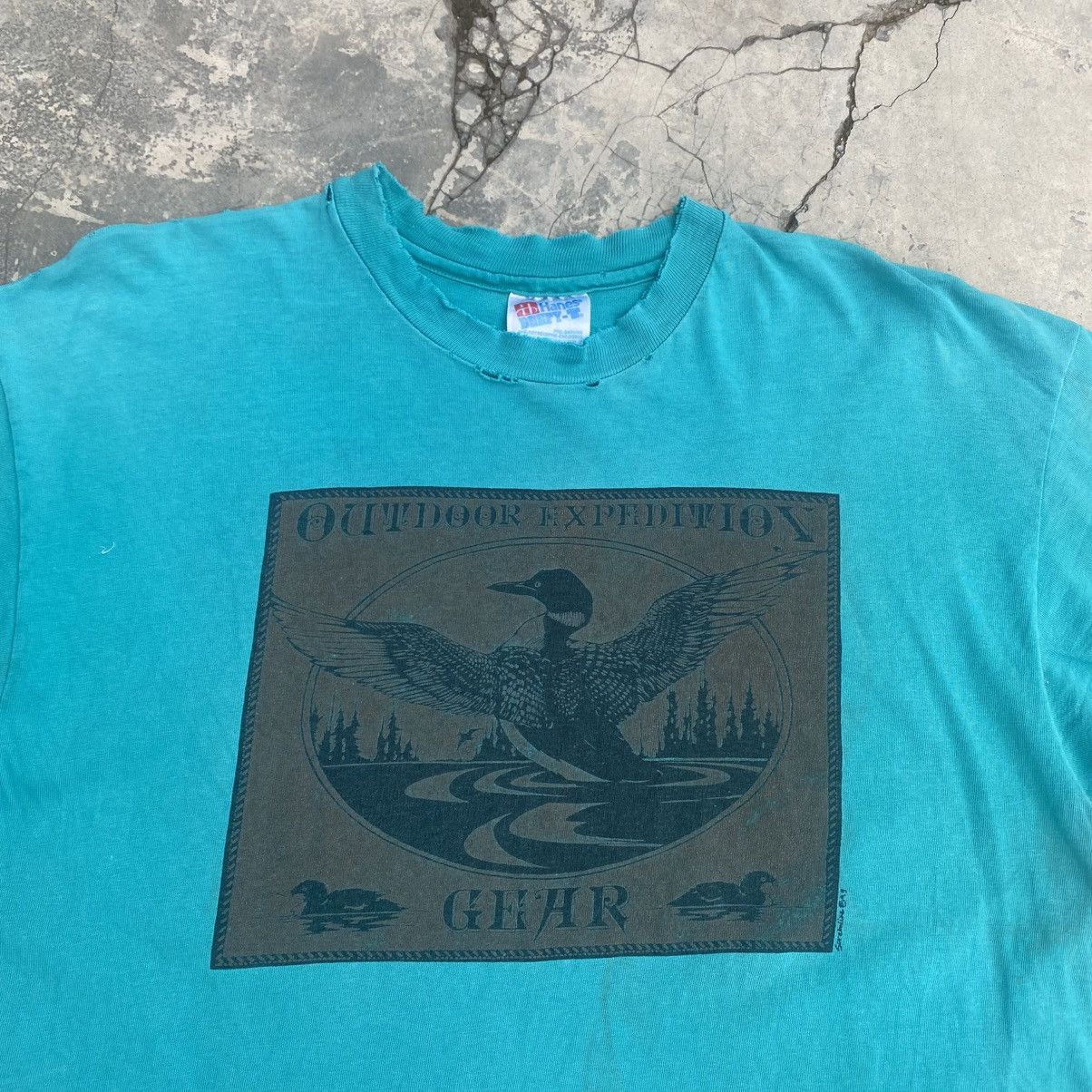 Vintage 1993 Outdoor Expedition Distressed Tee Hoodie, Sweatshirt | PodTeesHub.com