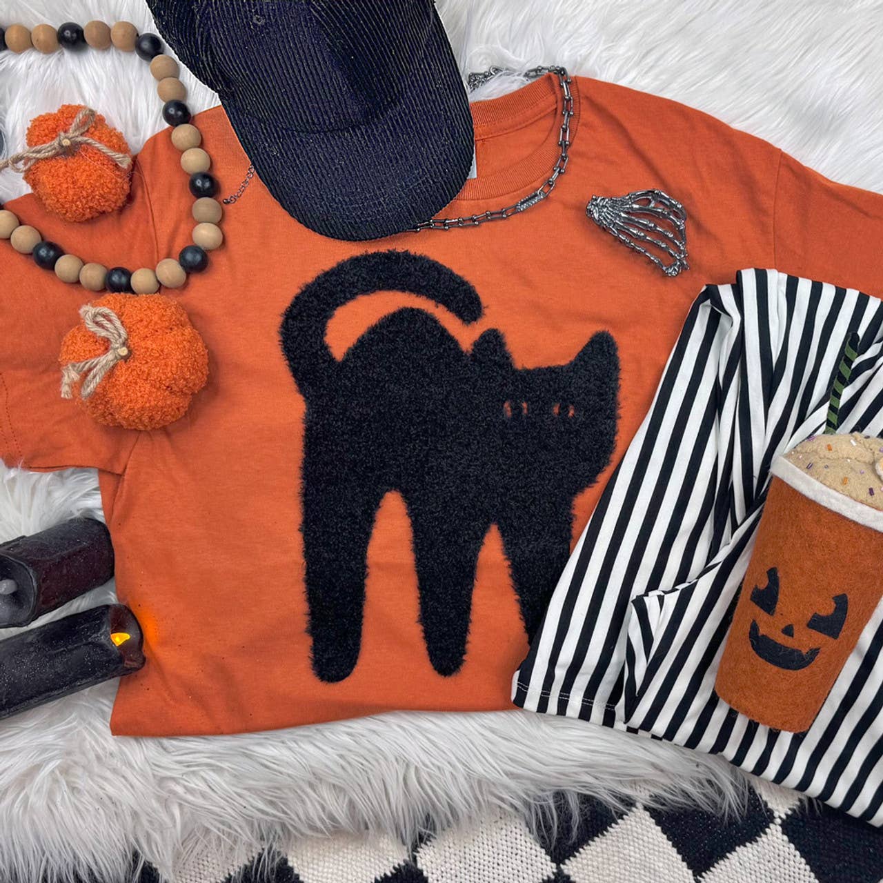 Black Cat Fluffy Tee Hoodie, Sweatshirt | PodTeesHub.com