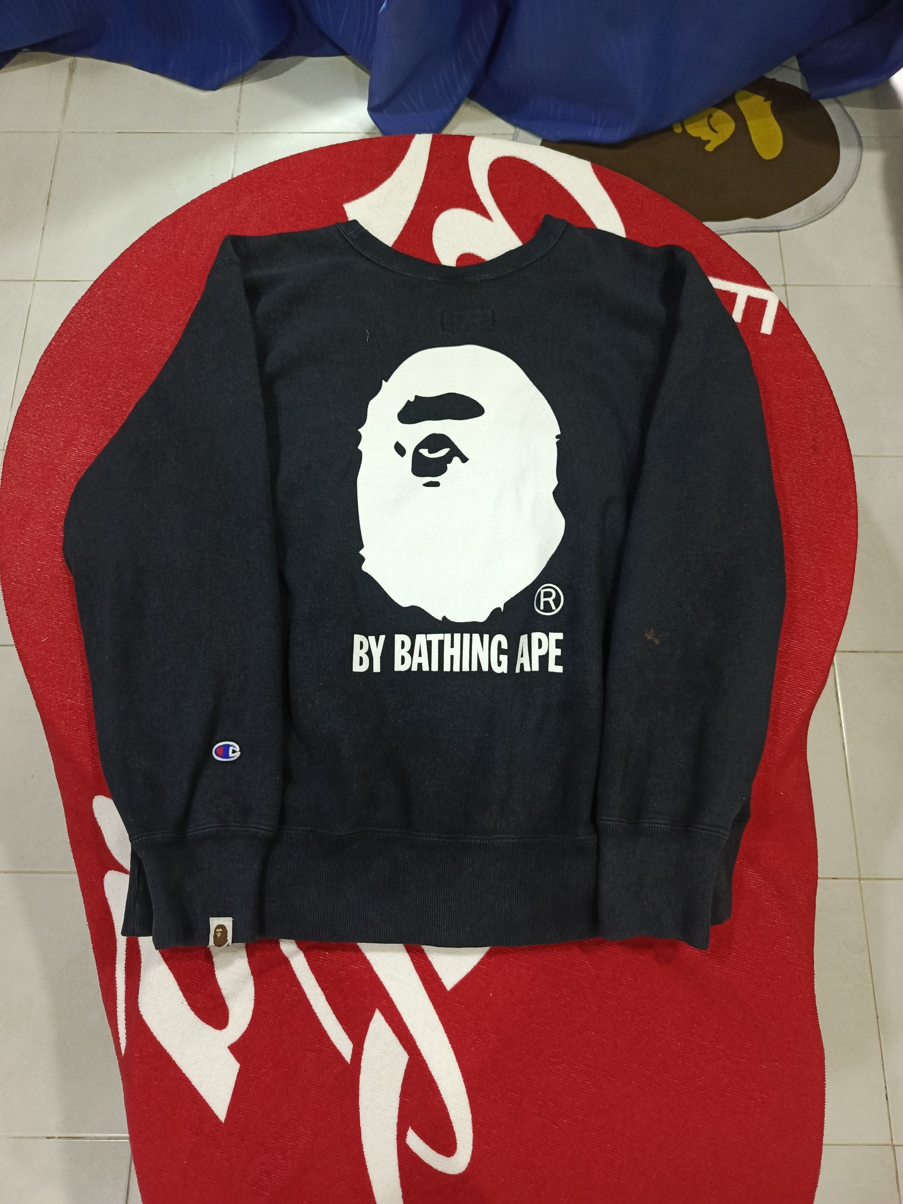 Sweatshirt Champion X Bape Black Color T-Shirts, Hoodie | PodTeesHub.com
