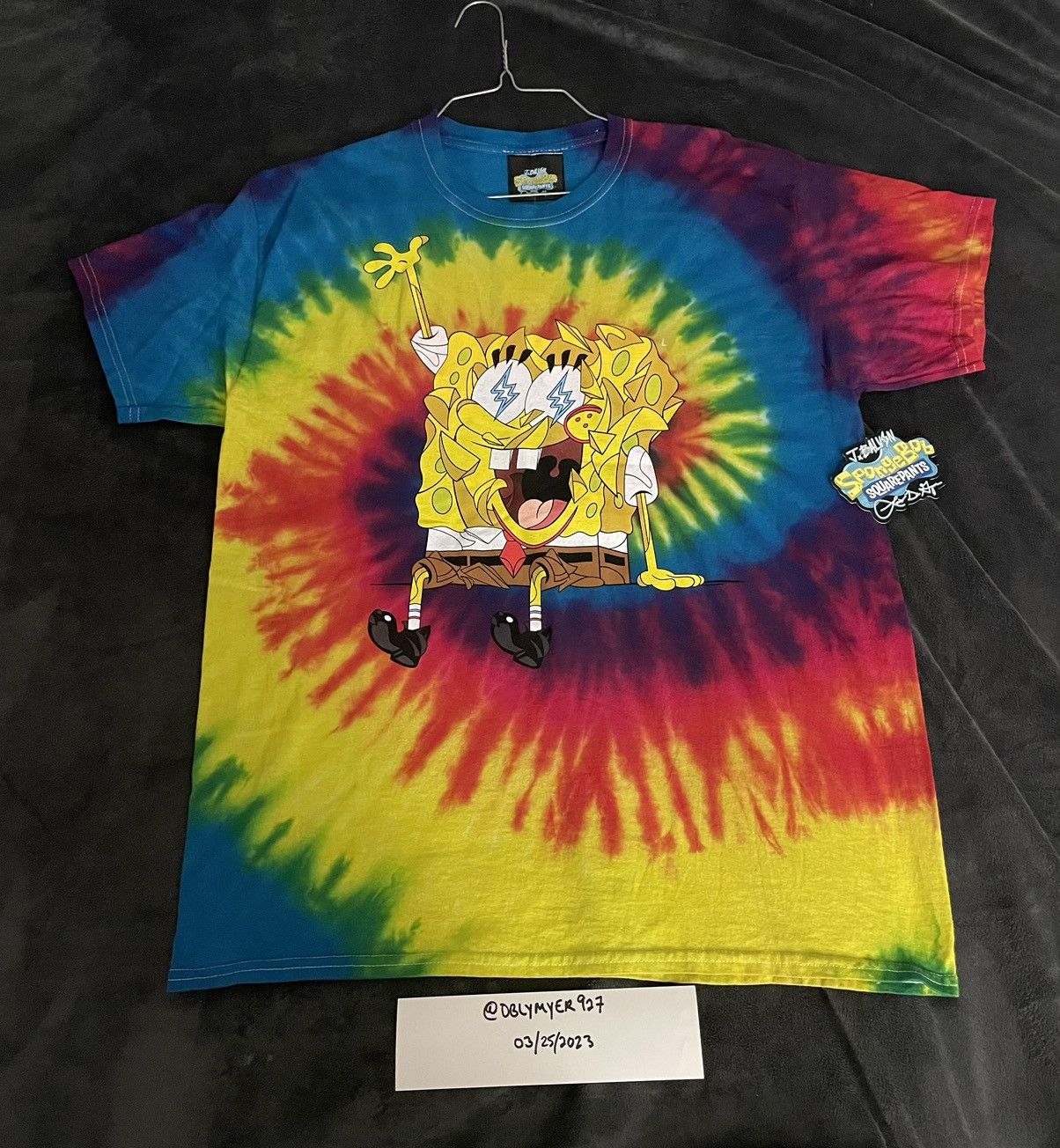 J Balvin Tye Dye Spongebob Tee Hoodie, Sweatshirt | PodTeesHub.com