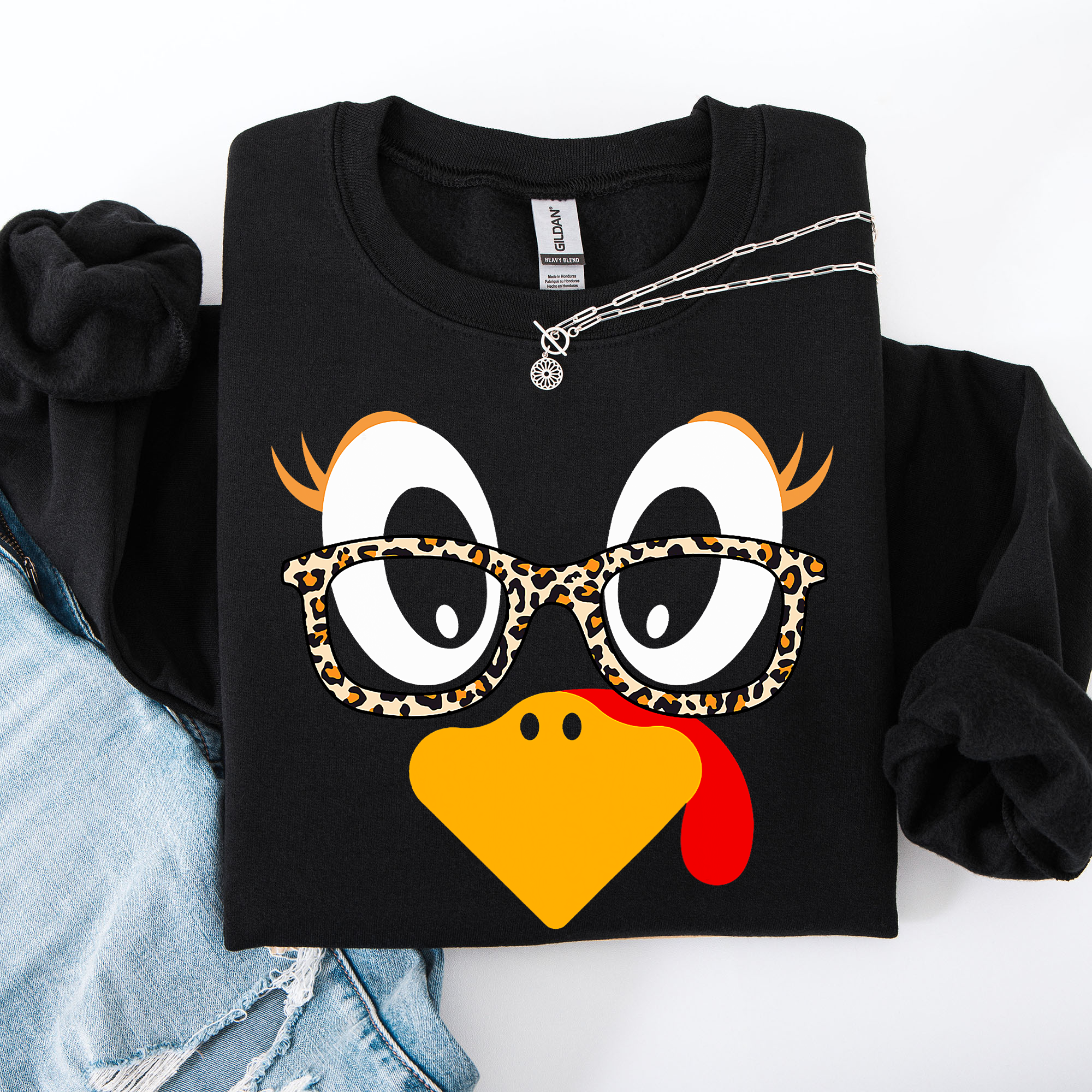 Thanksgiving, Teacher, Turkey, Cute Leopard Print Sweatshirt T-Shirts, Hoodie | PodTeesHub.com