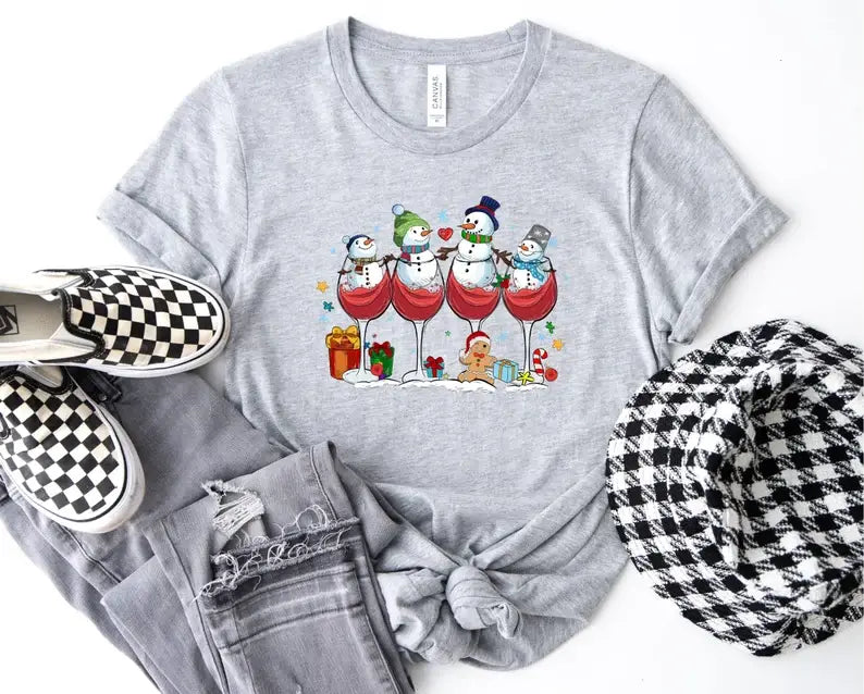 Christmas Drink T-Shirt, Snowman Shirt Hoodie, Sweatshirt | PodTeesHub.com