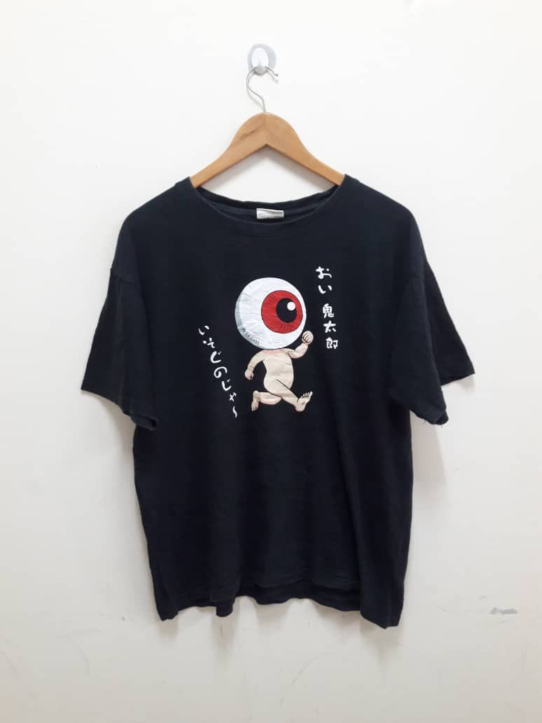 Japanese Brand Vintage Gegege No Kitaro Medama Oyaji Anime T Shirt Hoodie, Sweatshirt | PodTeesHub.com