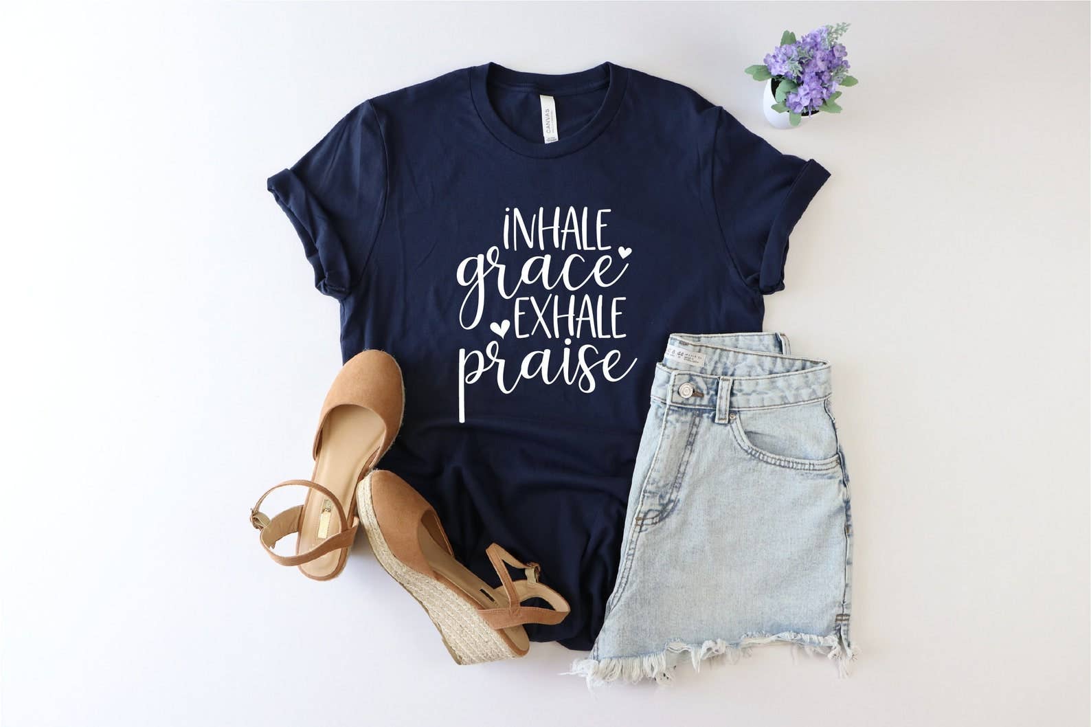 Inhale Grace Exhale Praise T-Shirt Hoodie, Sweatshirt | PodTeesHub.com