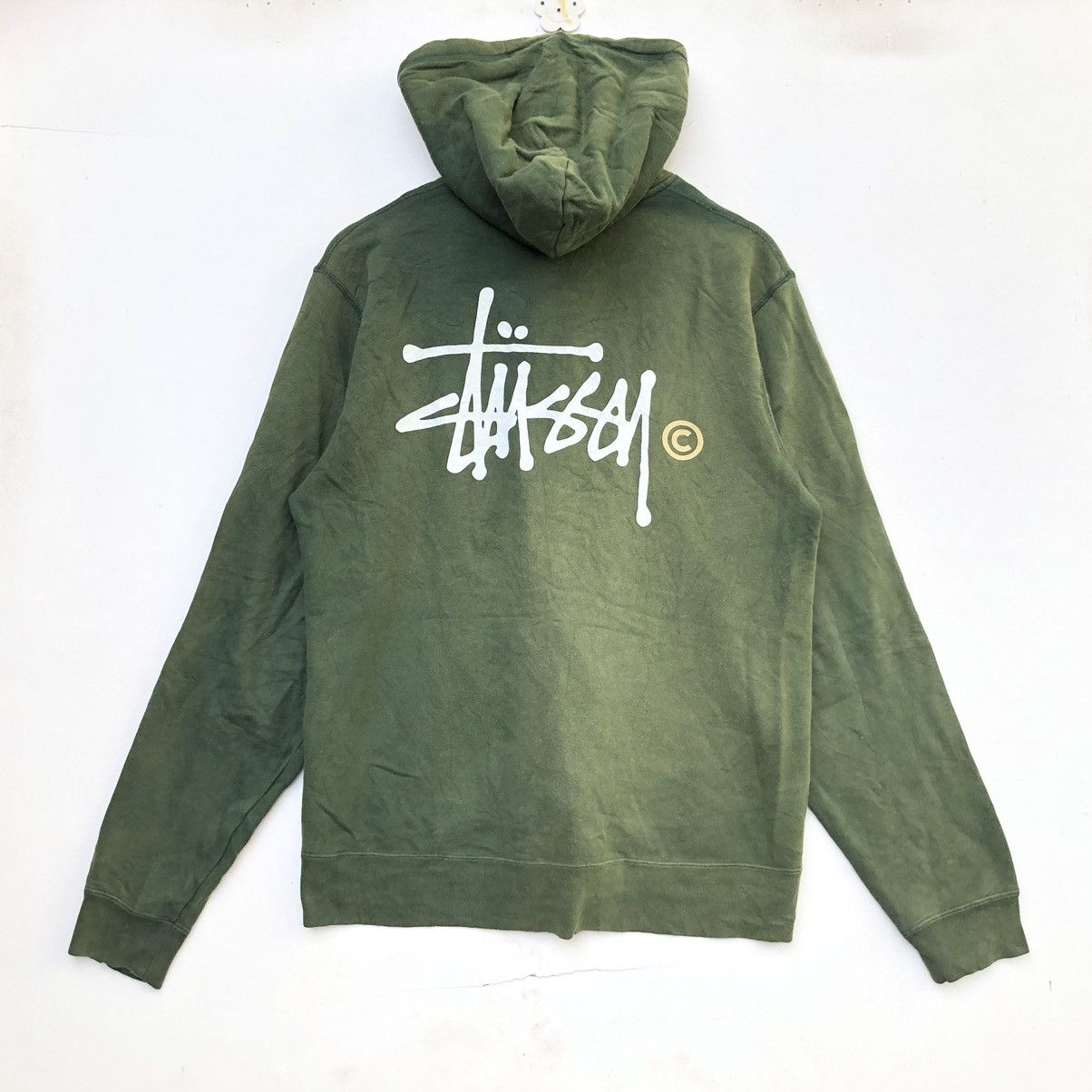 Vintage Stussy Faded With Hoodie Big Logo Size L T-Shirts, Sweatshirt | PodTeesHub.com