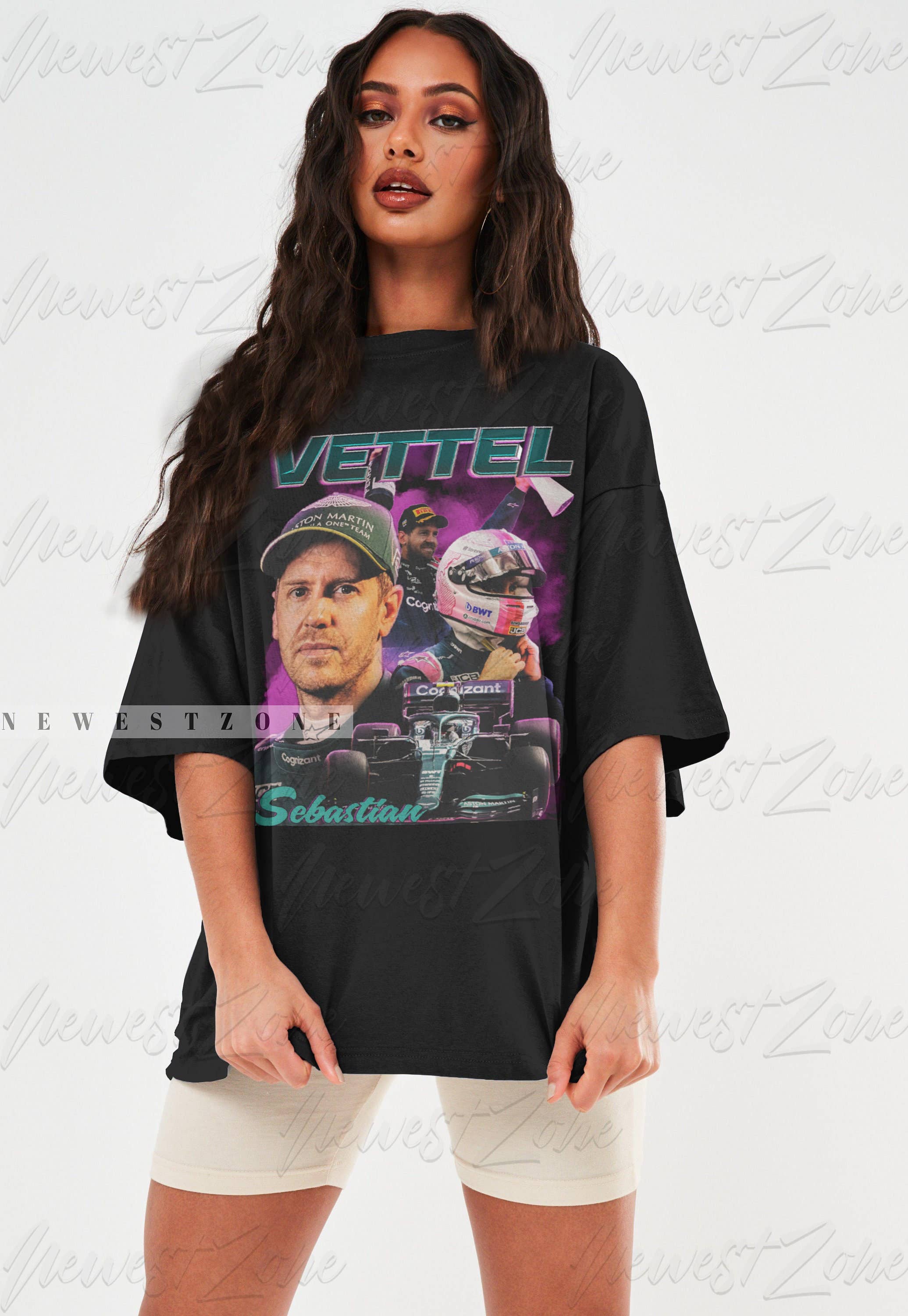 Sebastian Vettel Vintage Racing Tee  Formula Fans Gift Hoodie, Sweatshirt | PodTeesHub.com