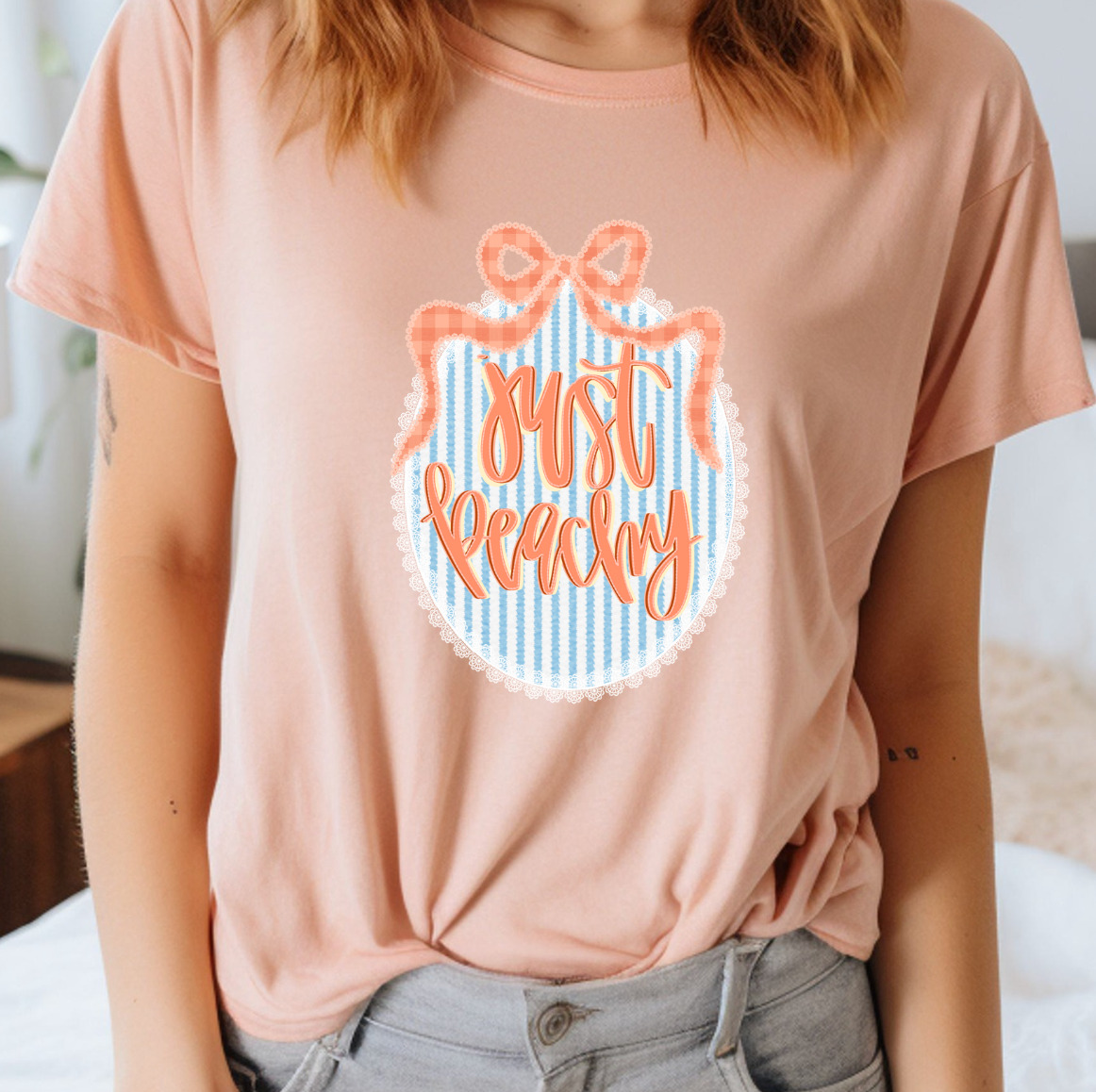 Just Peachy Tee Hoodie, Sweatshirt | PodTeesHub.com