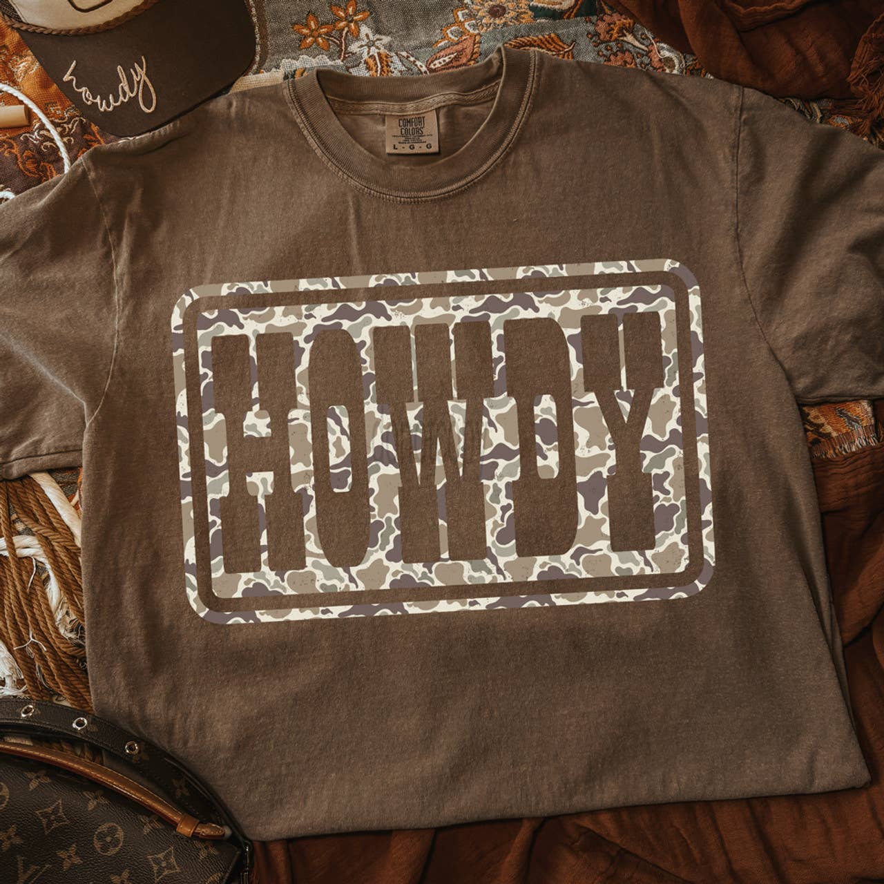 Howdy Camo Tee Hoodie, Sweatshirt | PodTeesHub.com