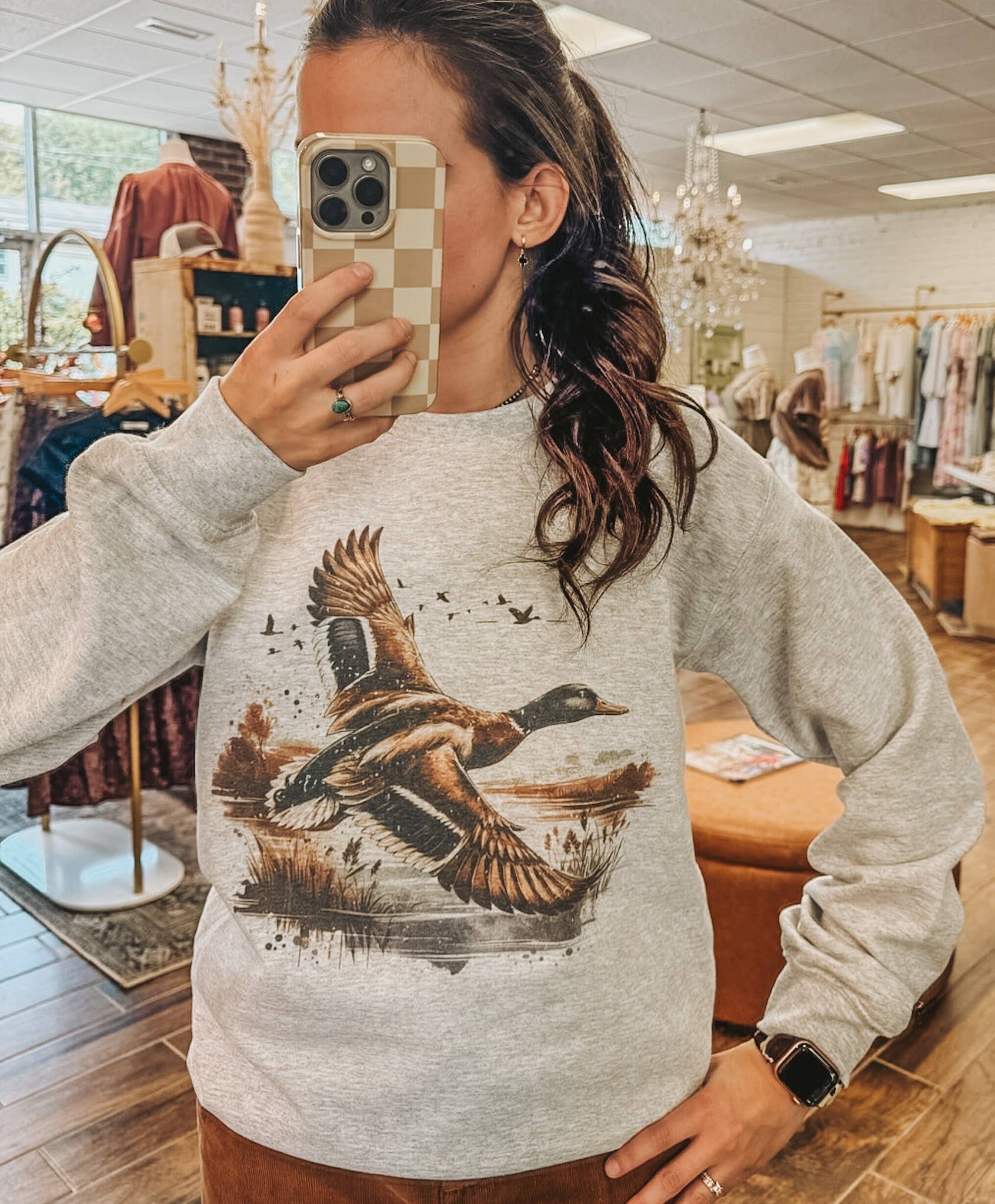 Vintage Mallard Wilderness Crew Neck Duck Sweatshirt T-Shirts, Hoodie | PodTeesHub.com
