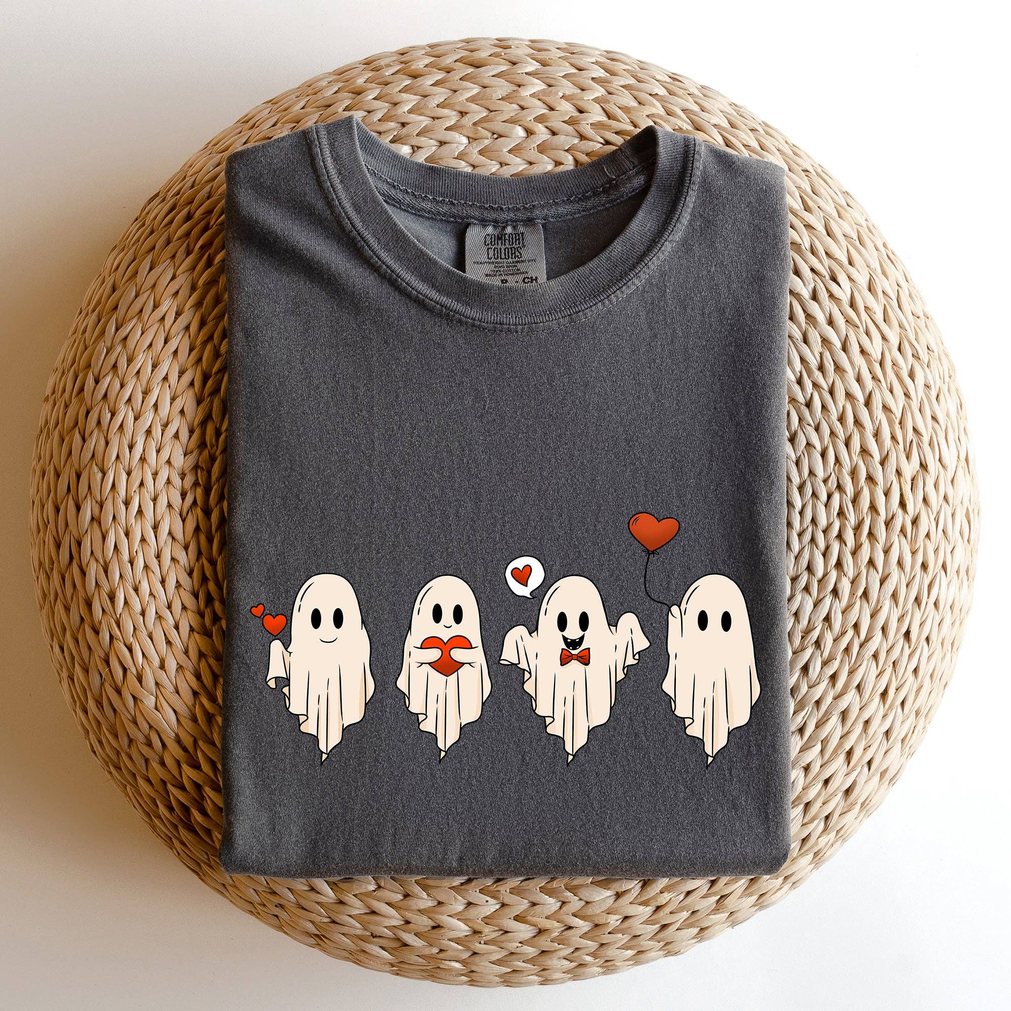 Valentine Ghosts, Love, Comfort Colors Tshirt, Valentine's Day Hoodie, Sweatshirt | PodTeesHub.com