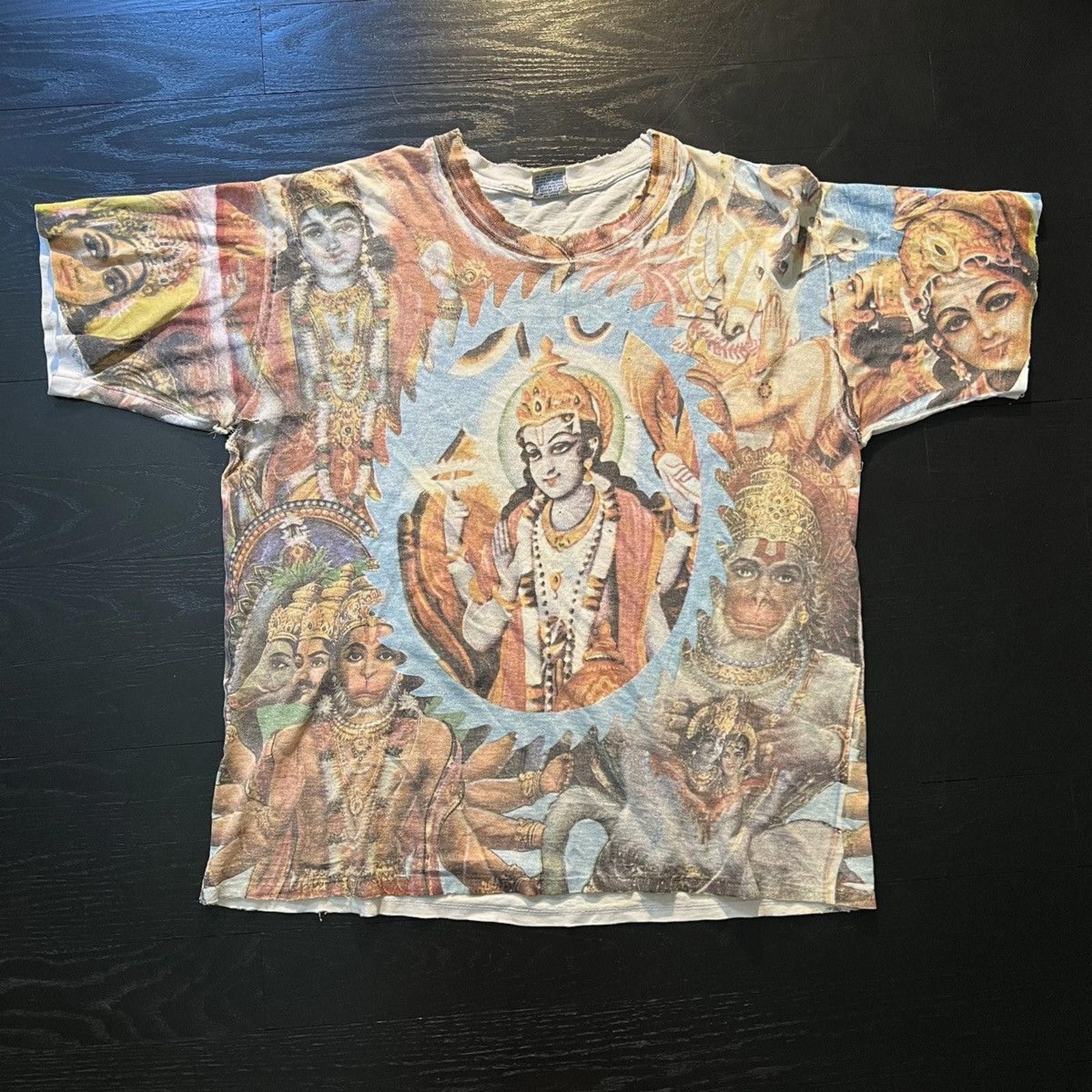 Vintage Hindu Gods All Over Print Tee Shirt Hoodie, Sweatshirt | PodTeesHub.com