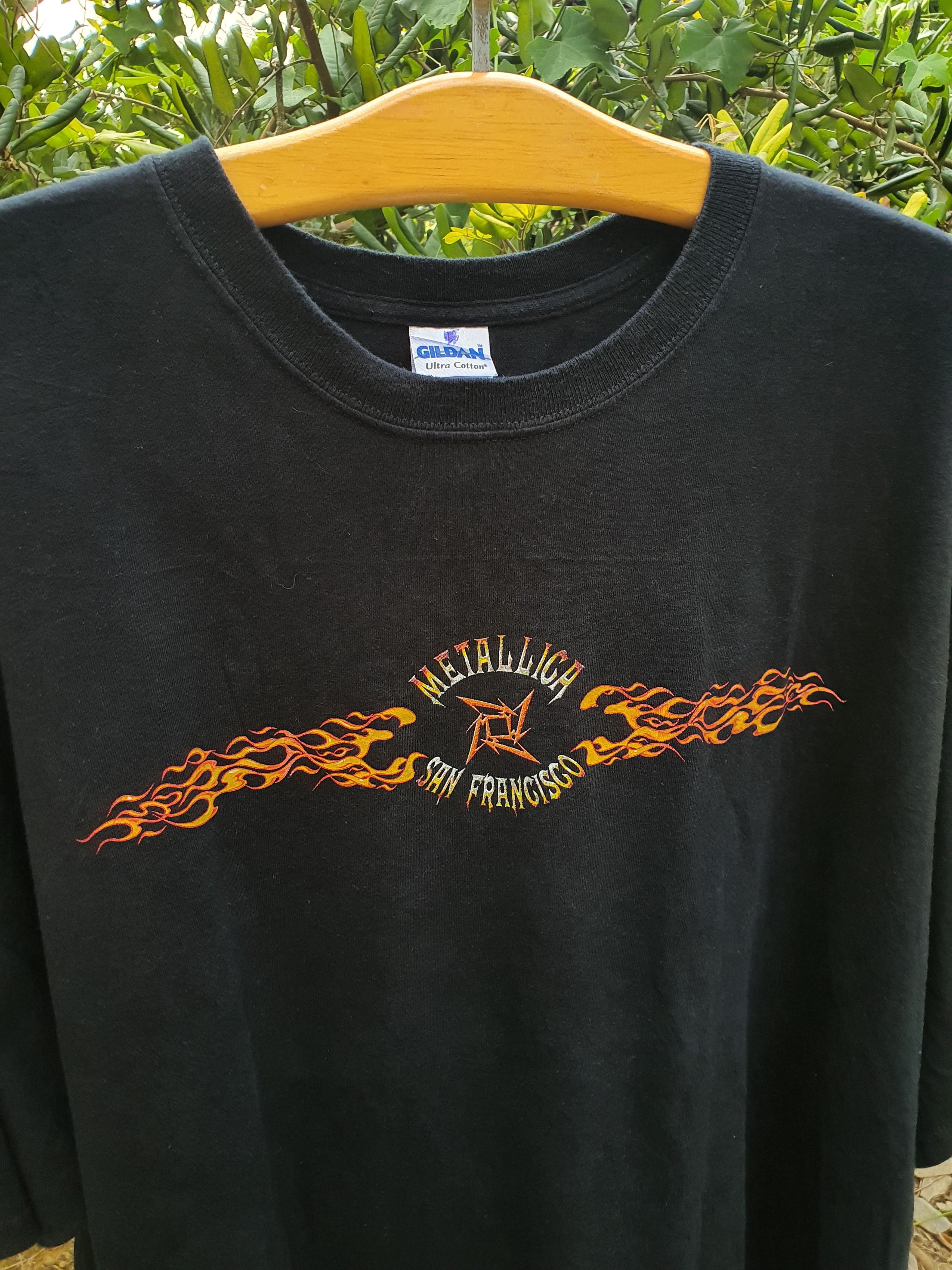 Metallica X Vintage Vintage 00s Metallica San Francisco Flames Tshirt Size 3xl Hoodie, Sweatshirt | PodTeesHub.com