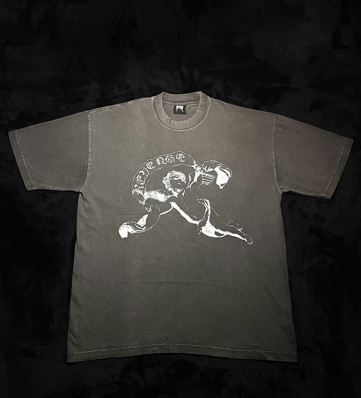 Revenge Flame Cherub Washed T Shirt Hoodie, Sweatshirt | PodTeesHub.com