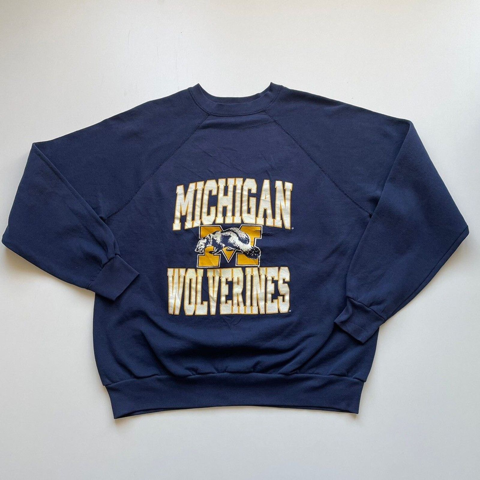 Vintage 90s University Michigan Wolverines Ncaa Crewneck Xxl T-Shirts, Hoodie, Sweatshirt | PodTeesHub.com