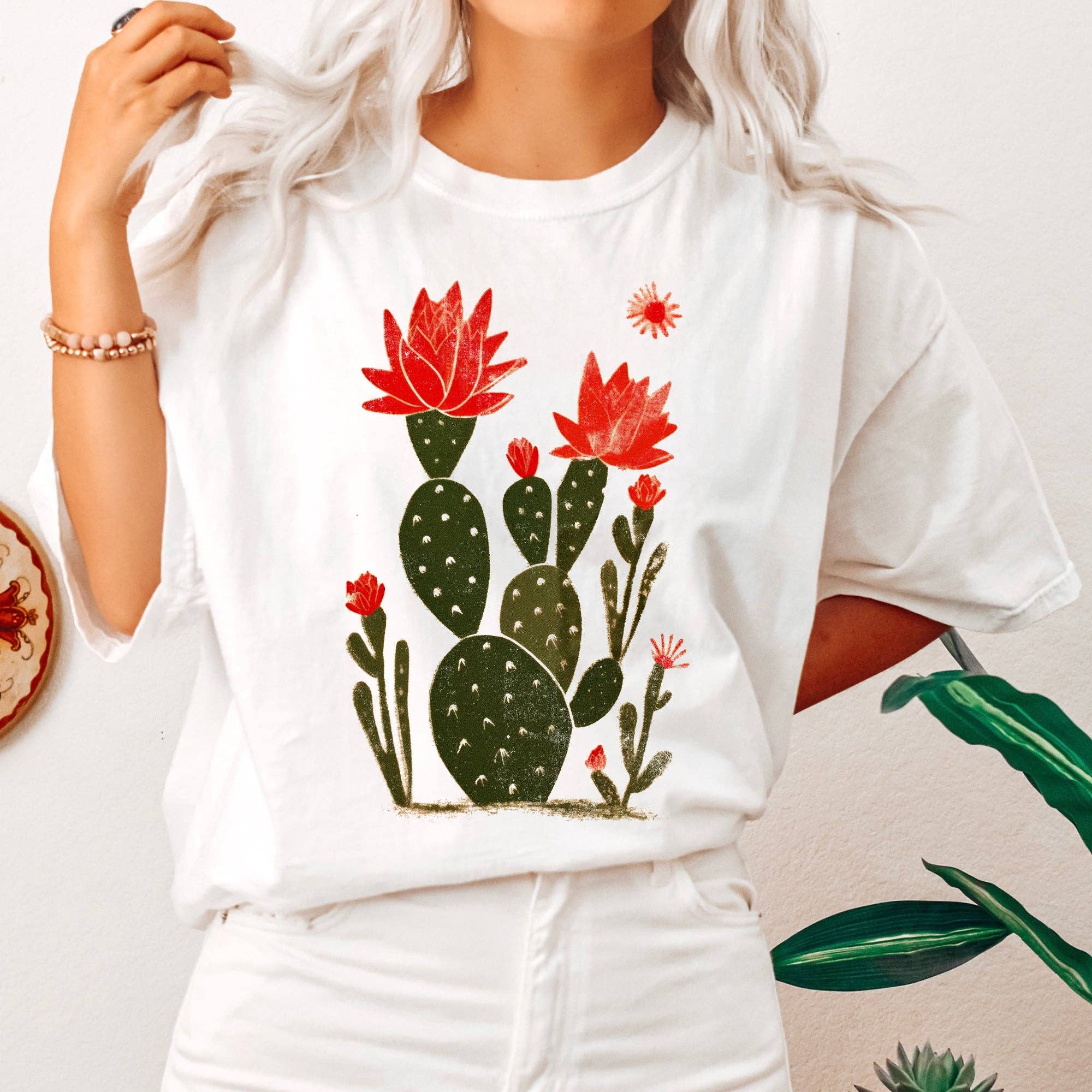 Desert Cactus, Succulent, Country, Western, Plants, Tshirt Hoodie, Sweatshirt | PodTeesHub.com