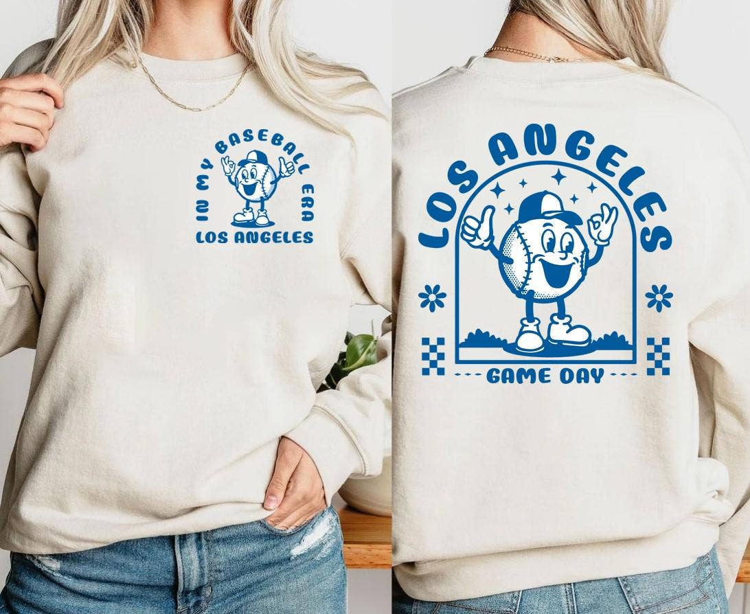 Vintage Los Angeles Baseball Era Retro Hoodie T-Shirts, Sweatshirt | PodTeesHub.com