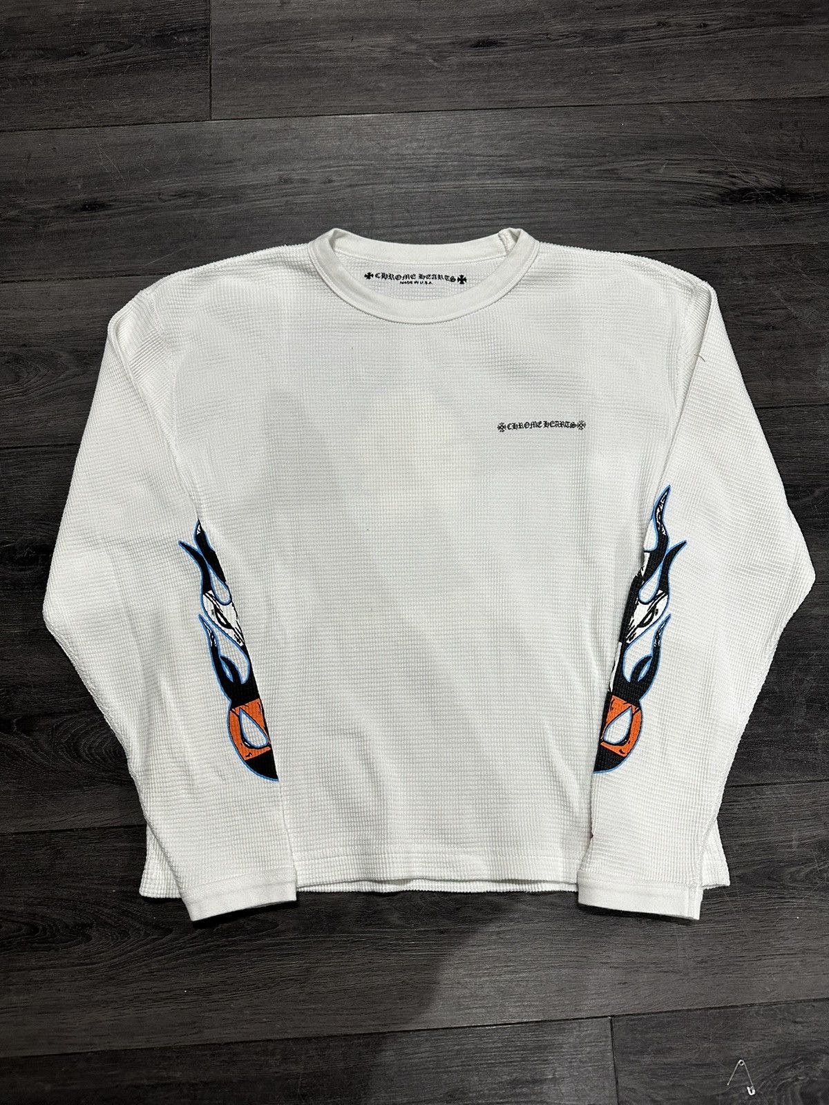 Hearts Chrome Hearts Sinister Thermal Crewneck White Size Medium T-Shirts, Hoodie, Sweatshirt | PodTeesHub.com