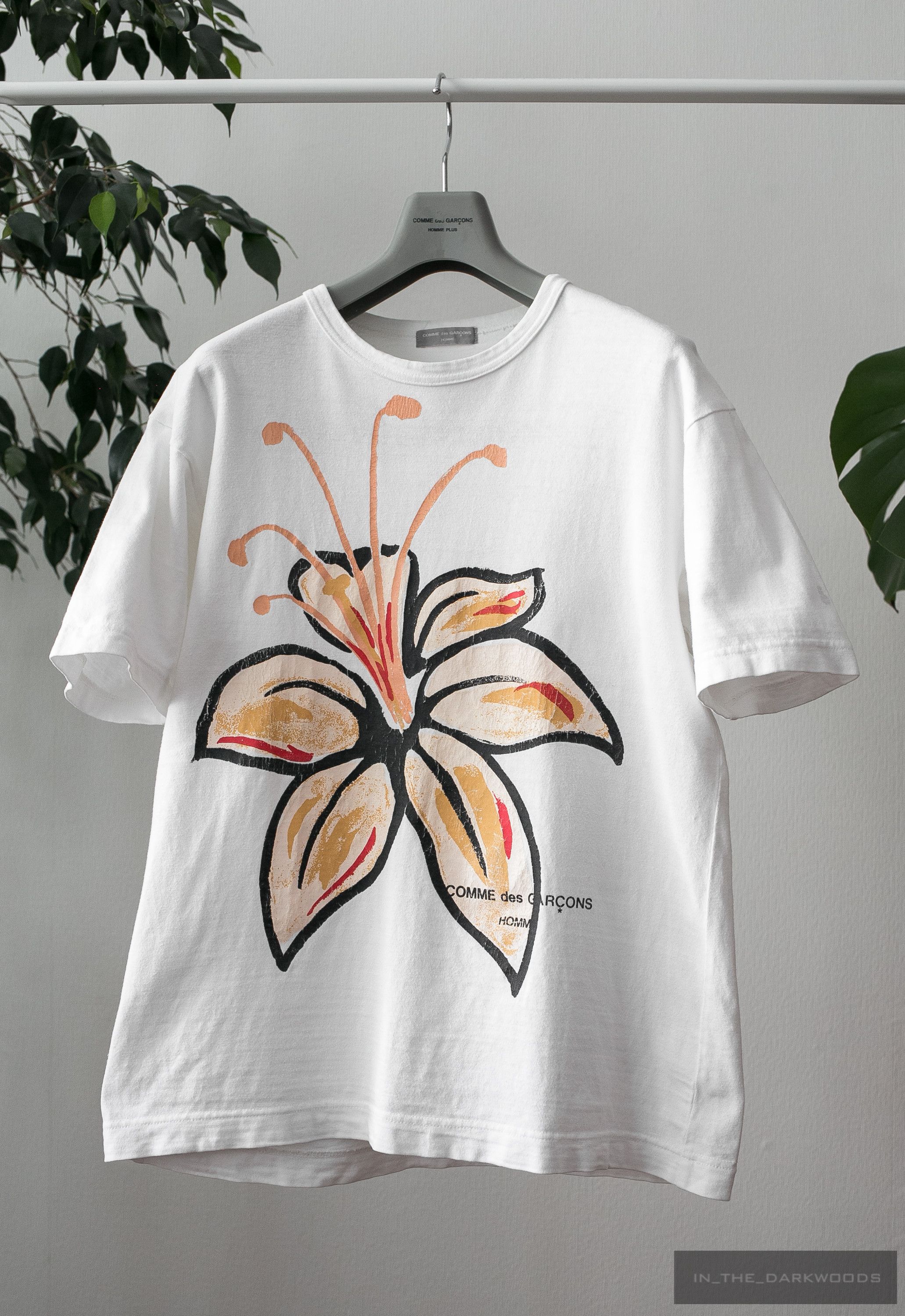 Comme Des Garcons Homme Floral Printed Tee 2003ss Hoodie, Sweatshirt | PodTeesHub.com