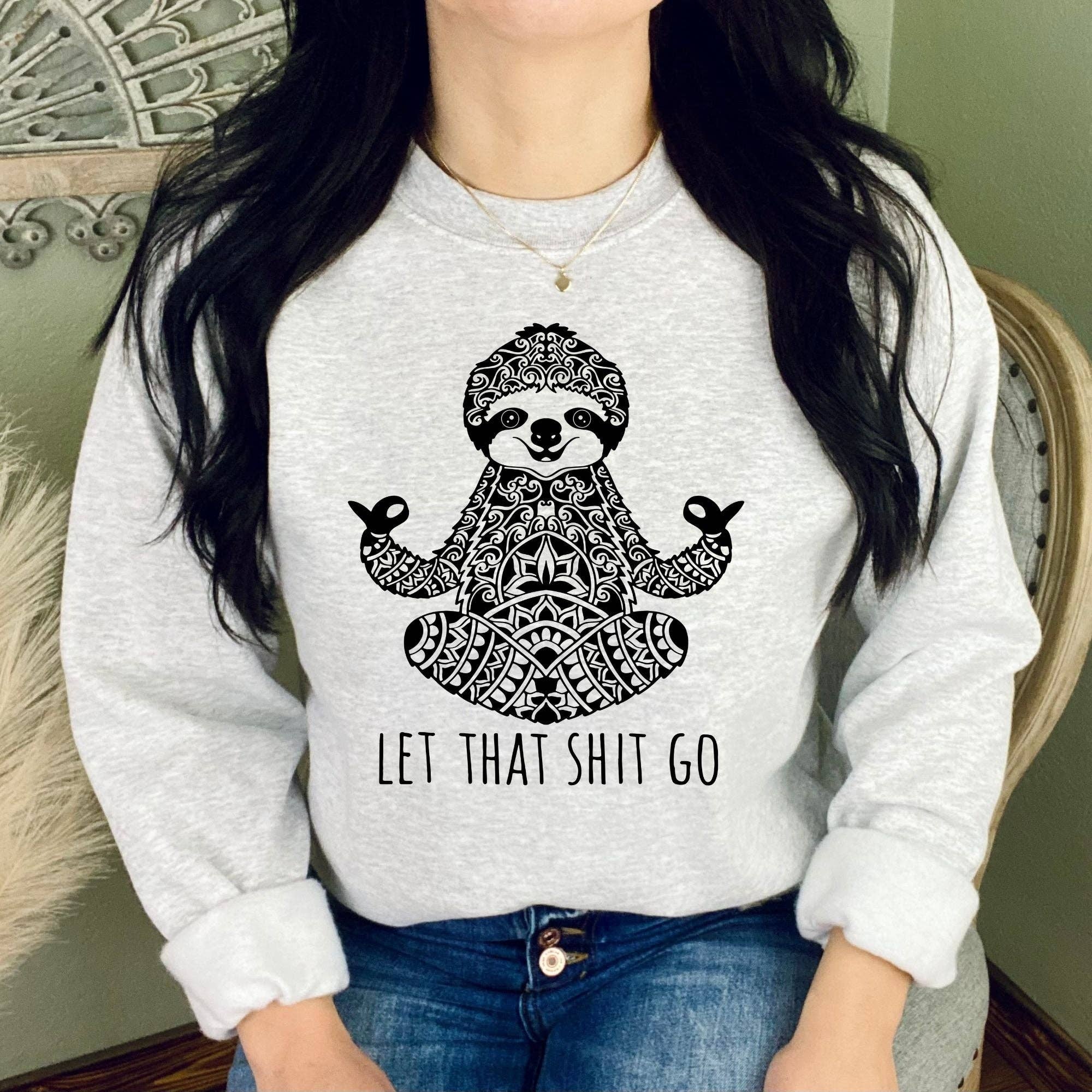 Zen Sloth Meditating Yoga Crewneck Sweatshirt Unisex Fit #2 T-Shirts, Hoodie | PodTeesHub.com