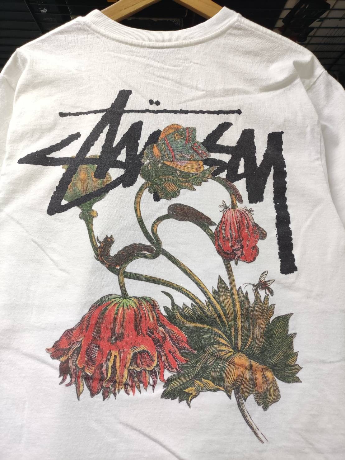 Rare Stussy Withered Flower T Shirt Hoodie, Sweatshirt | PodTeesHub.com