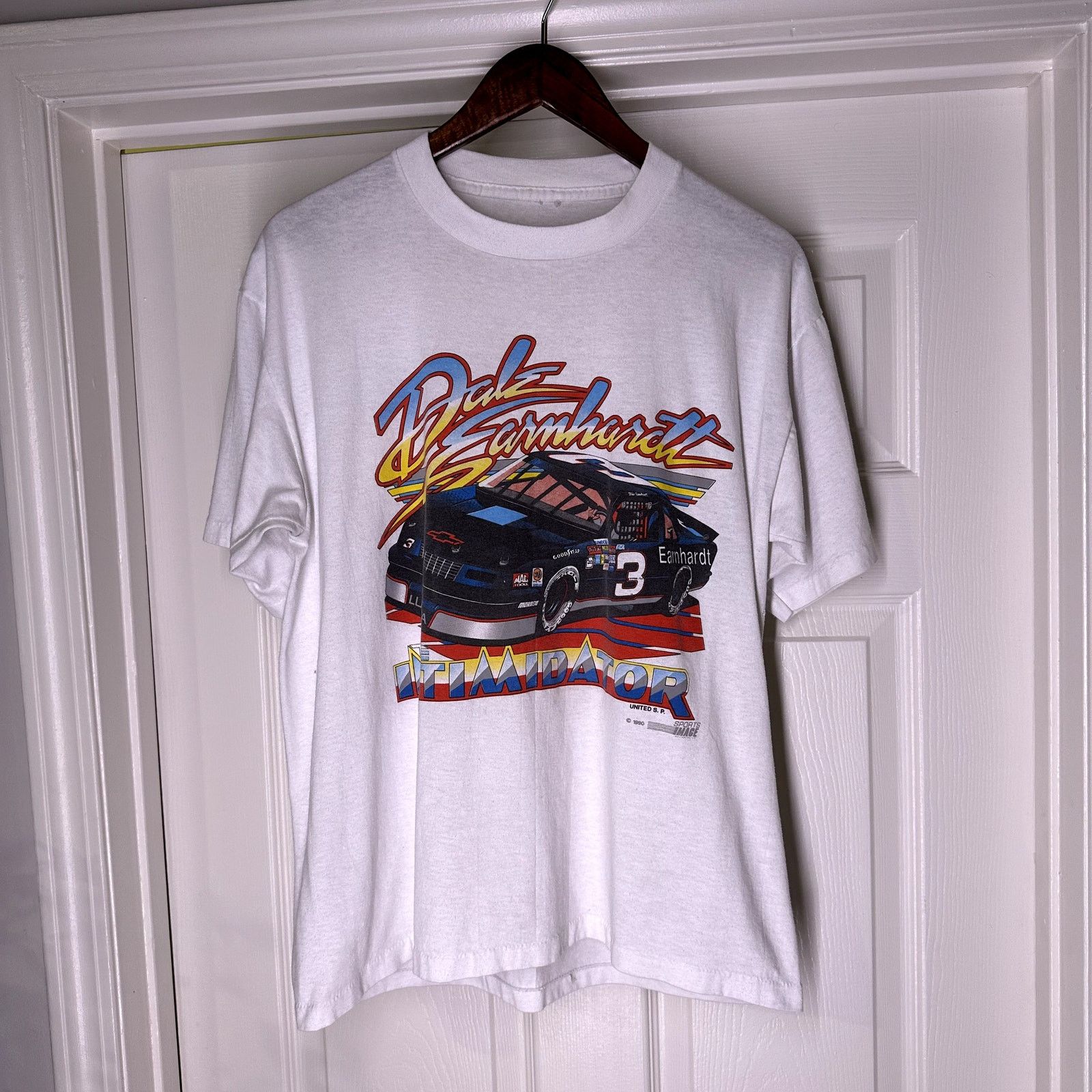 Nascar Vintage 90 S Dale Earnhardt The Intimidator Shirt Size L Hoodie, Sweatshirt | PodTeesHub.com