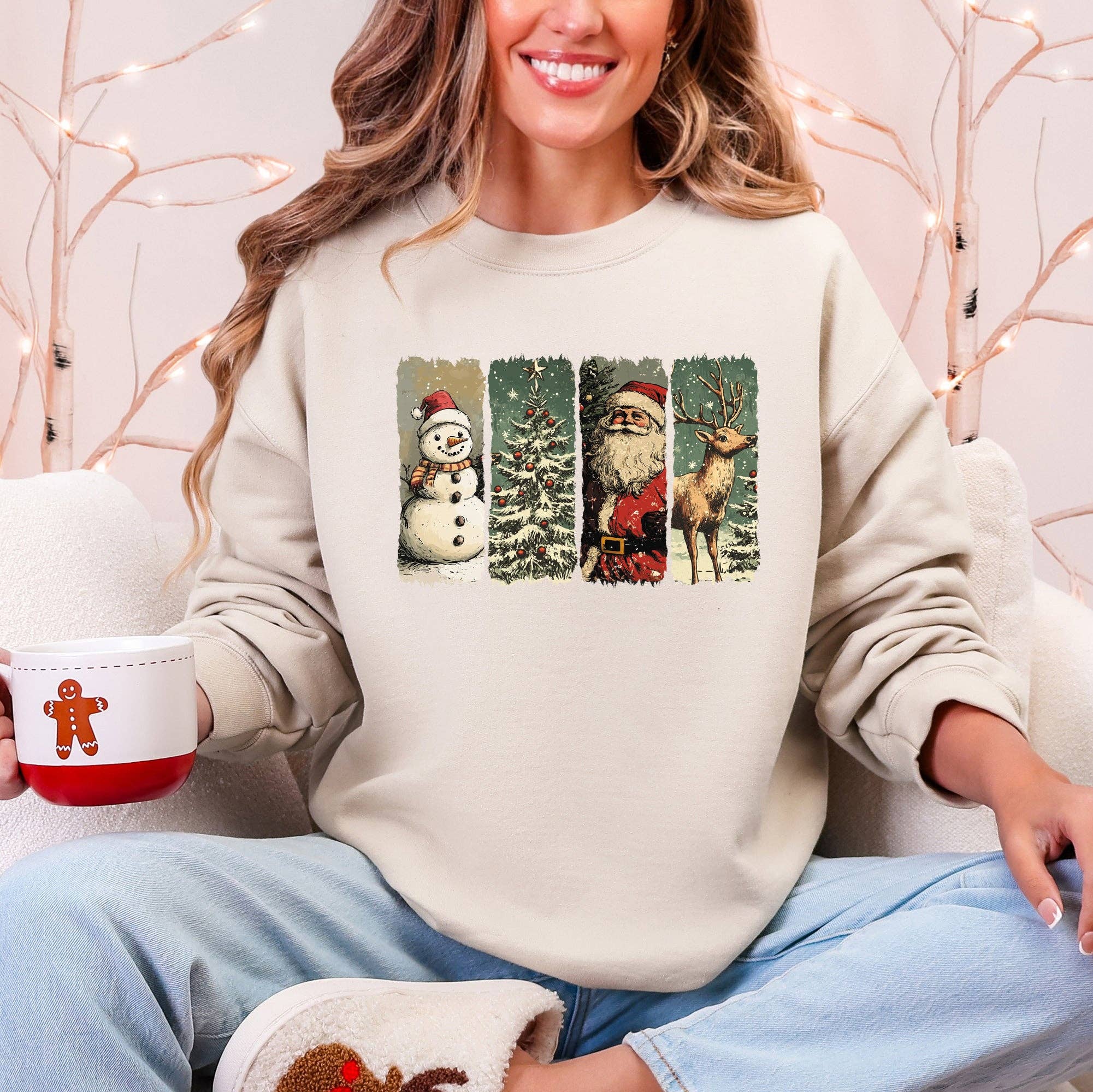 Santa, Snowman, Christmas Tree, Reindeer Sweatshirt T-Shirts, Hoodie | PodTeesHub.com